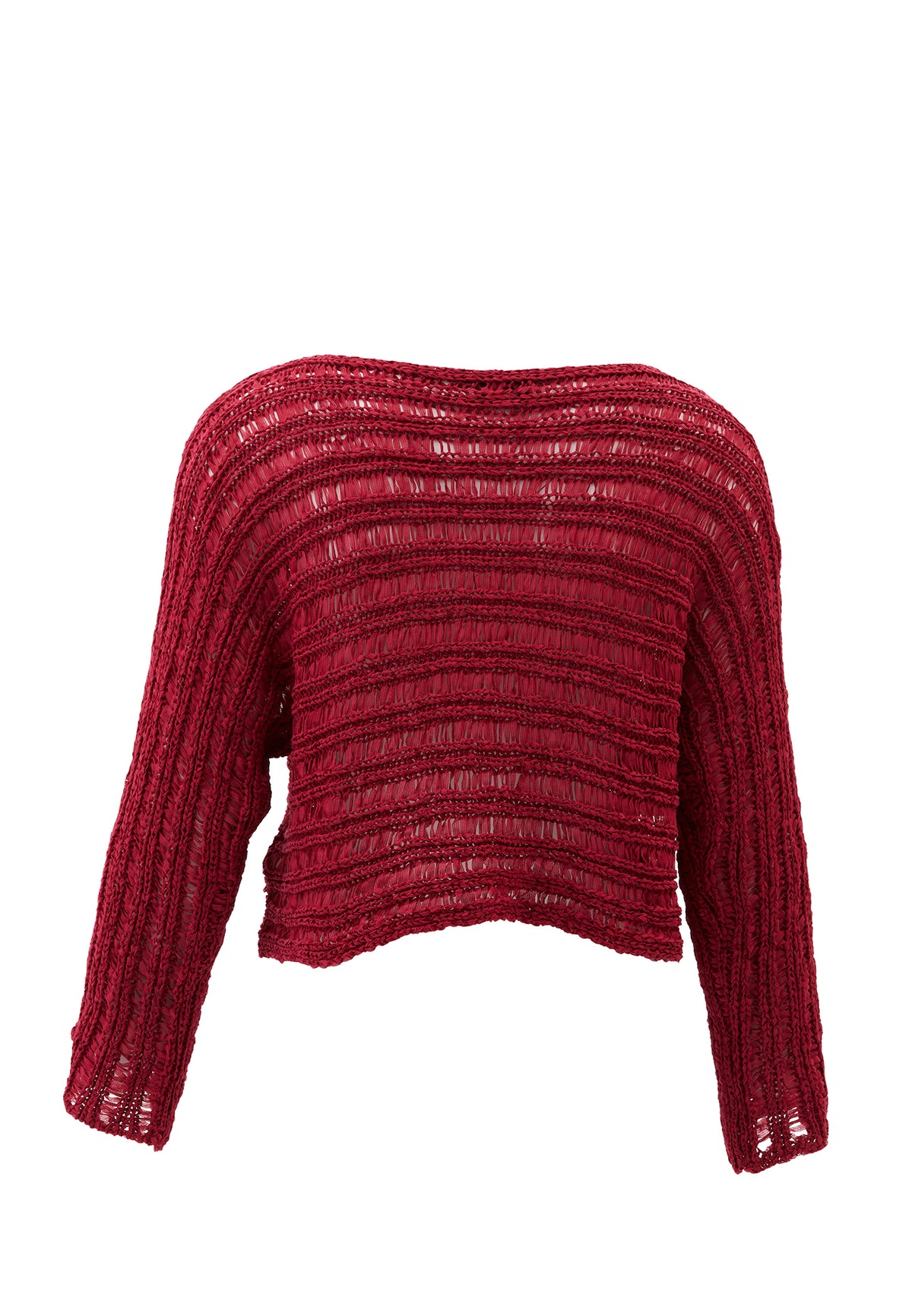 Openwork Boat Neck Pullover - VIVACIOUS