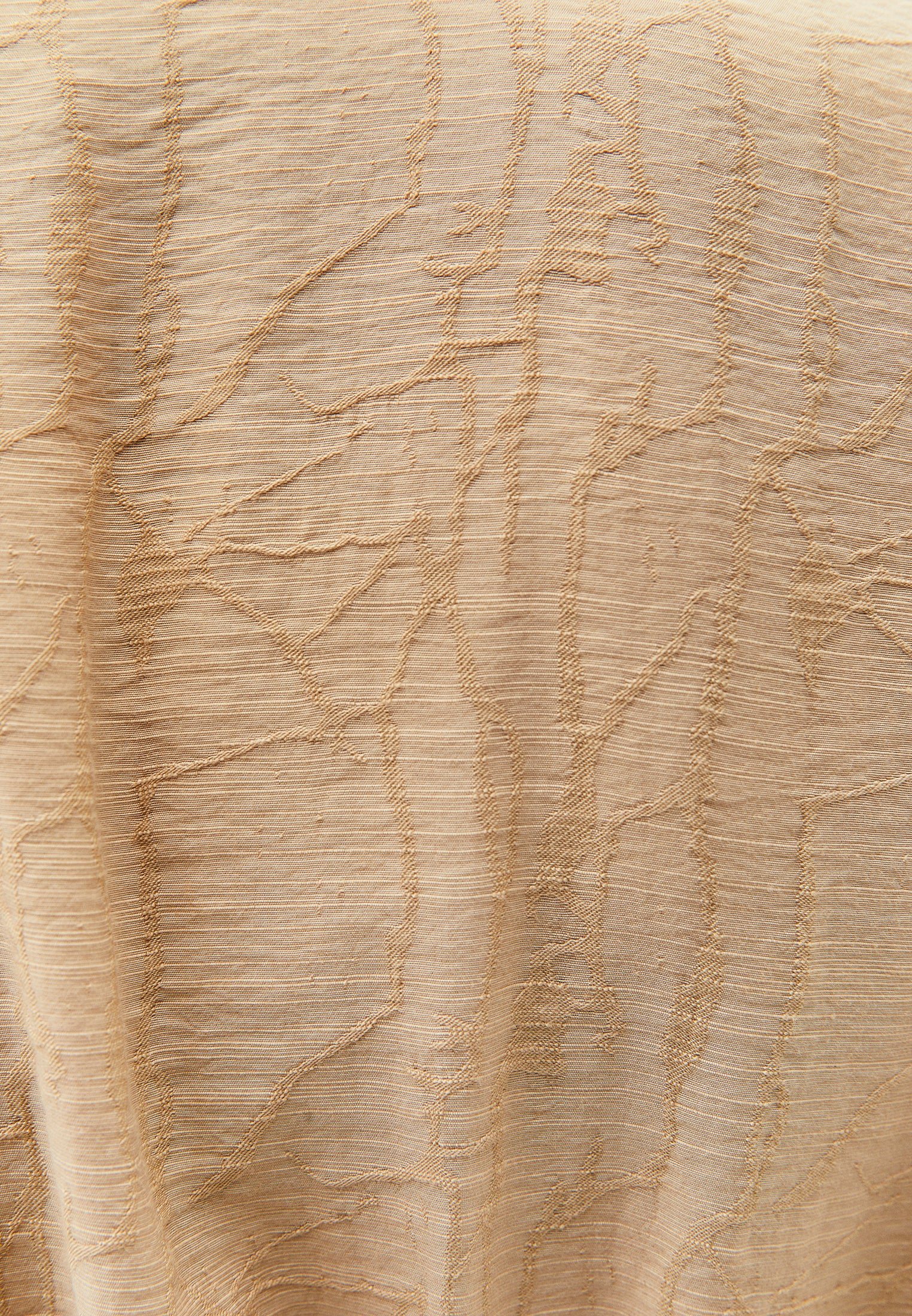 Dress With Tie And Long Sleeves - WARM SAND