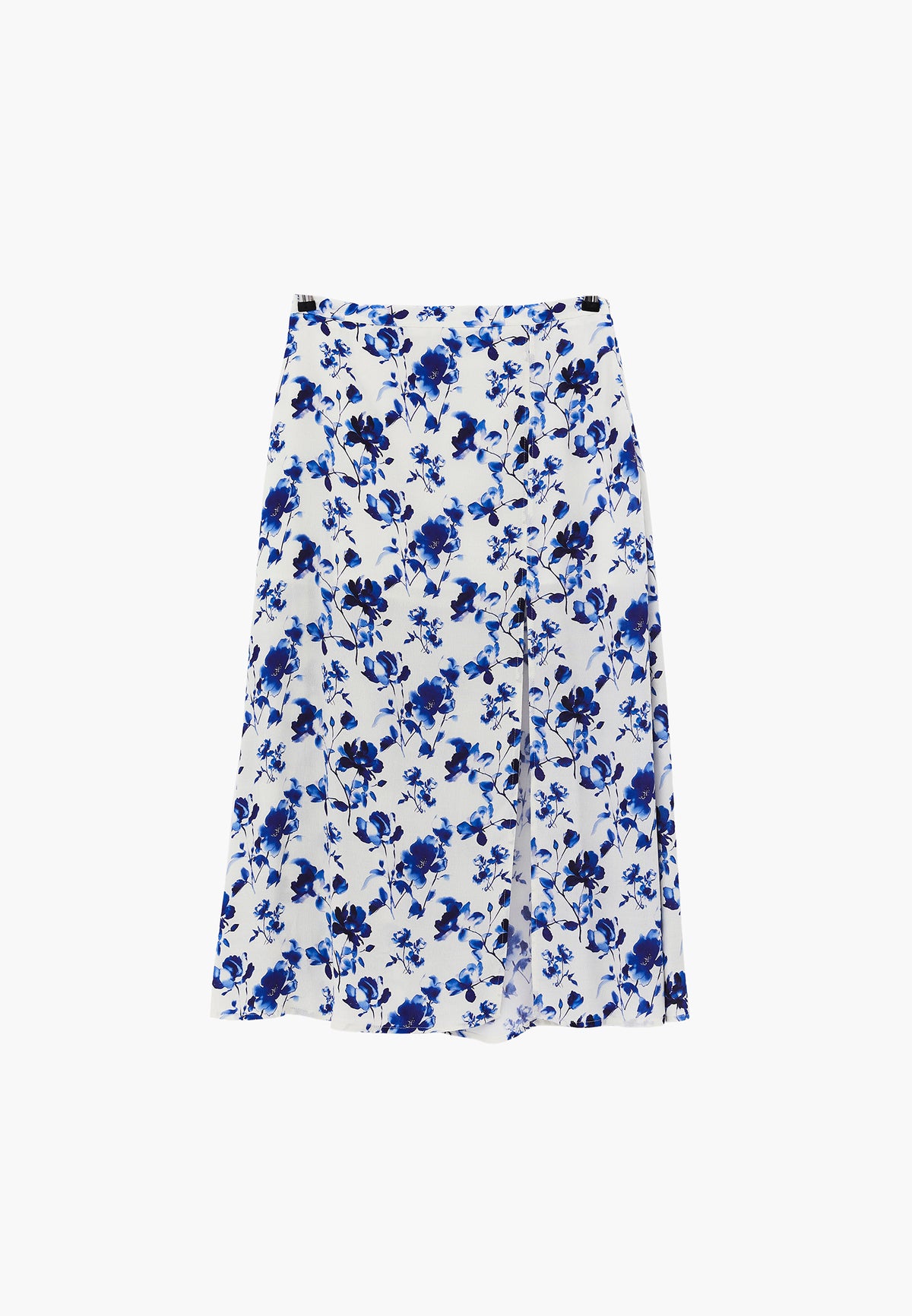 Flare Patterned High Waist Midi Skirt - WATER COLOR PRINT