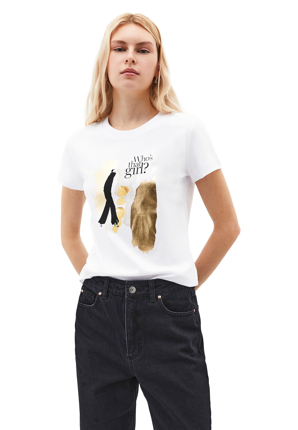 Printed Crew Neck T-Shirt - White