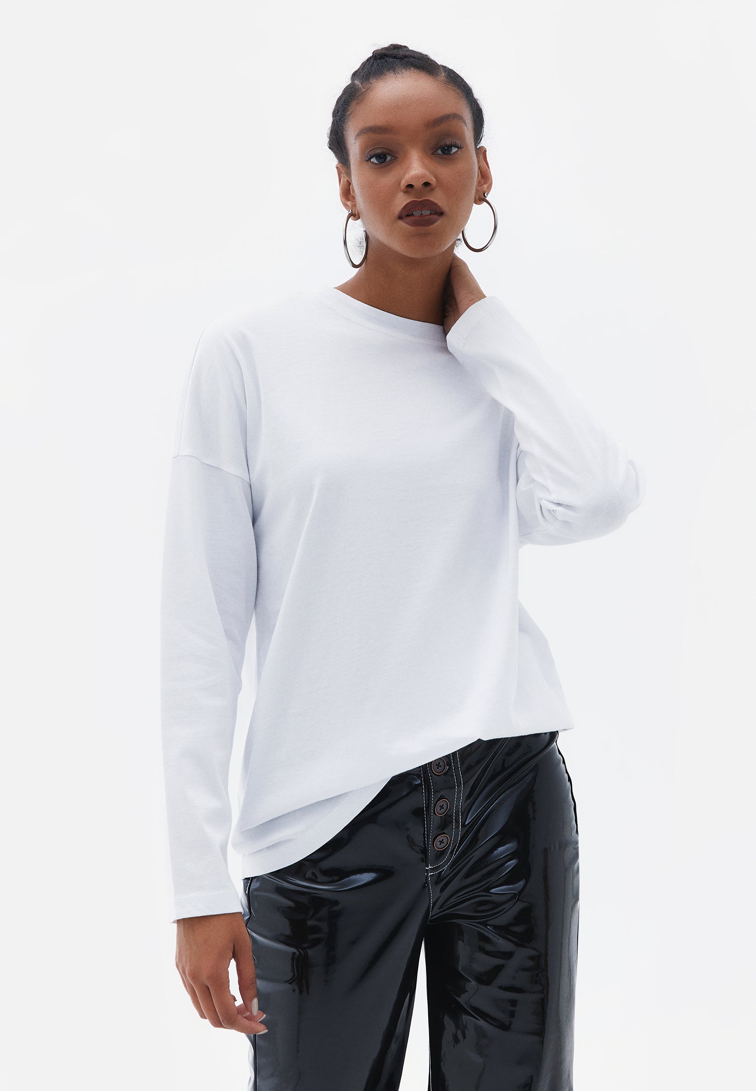 Oversize long tunic - WHITE