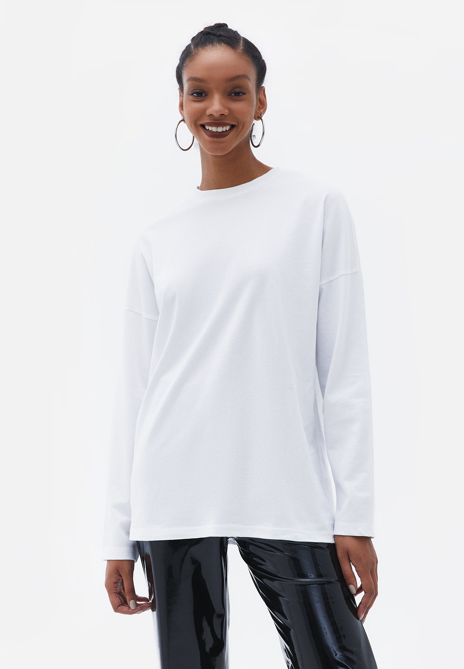 Oversize long tunic - WHITE