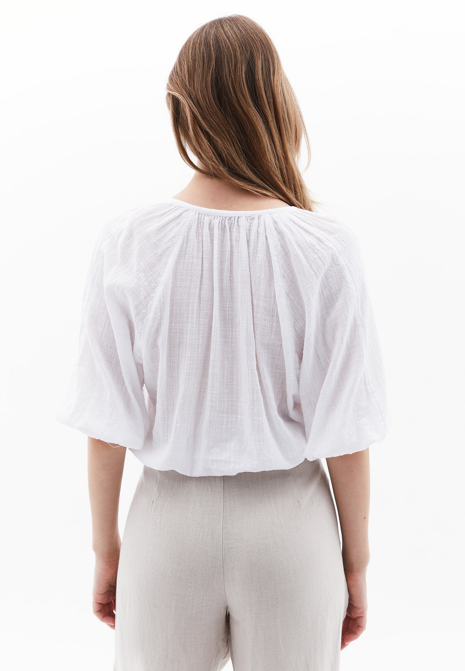 TIED BLOUSE - WHITE