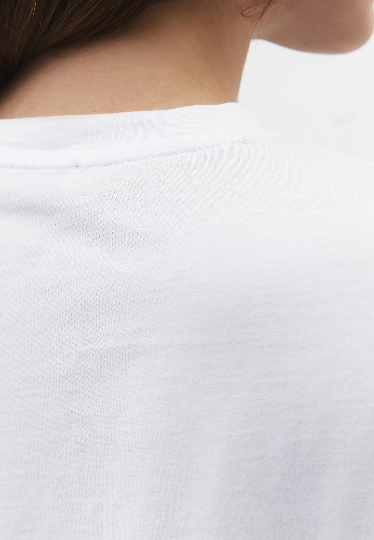 Oversize Crew Neck T-Shirt - WHITE