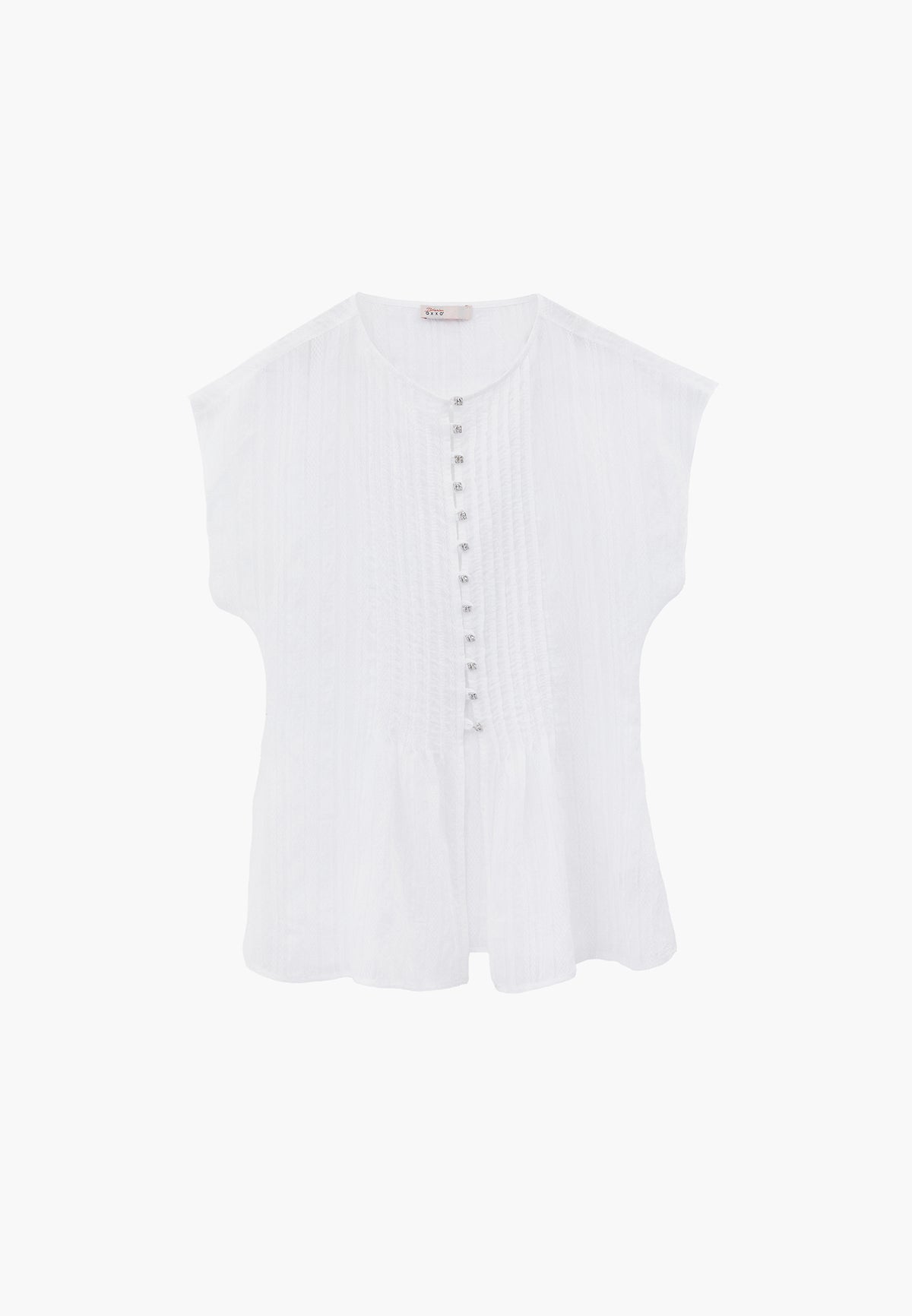 Tunic Blouse With Embroidery Details - White