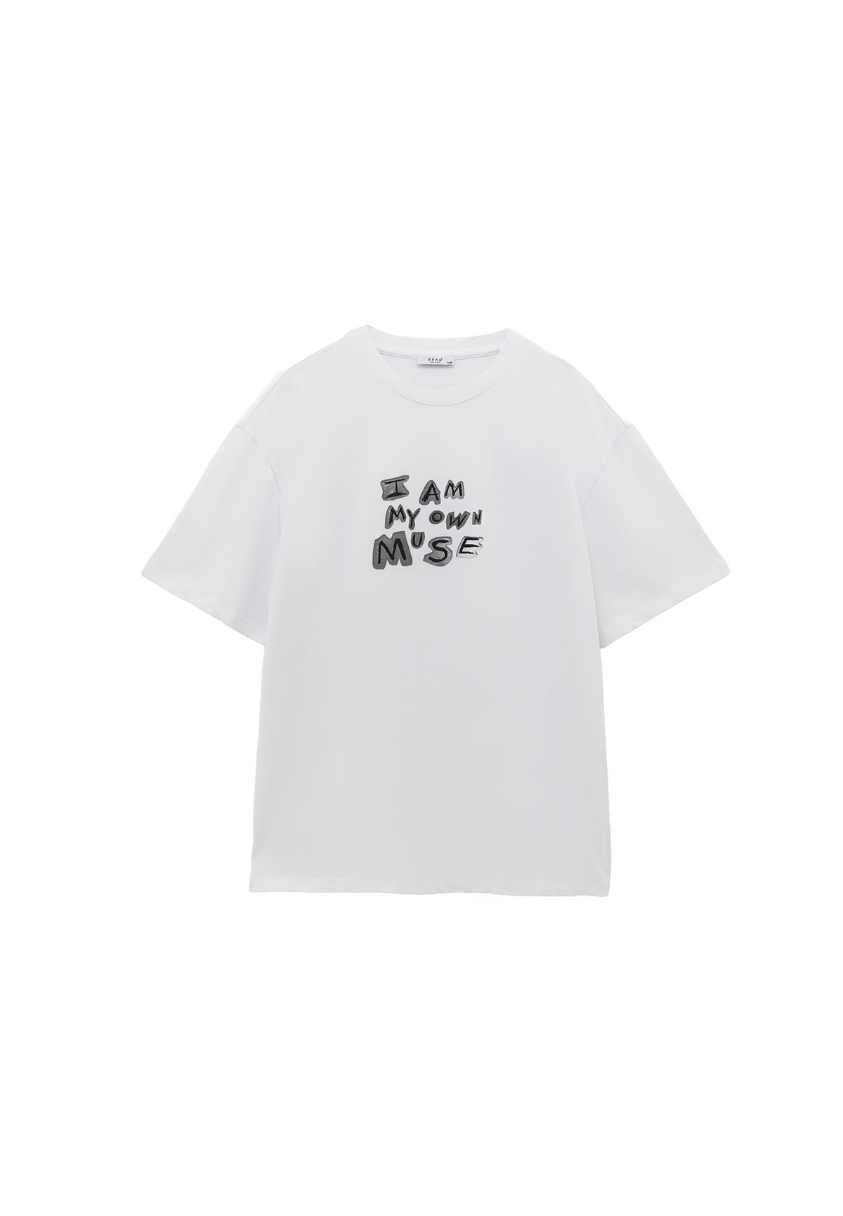 Oversize Printed T-Shirt - WHITE