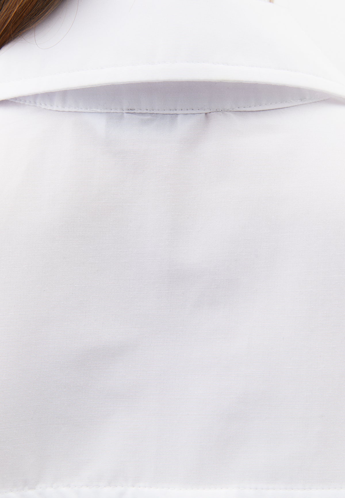 Oversize 3/4 Sleeve Buttoned Shirt - WHITE