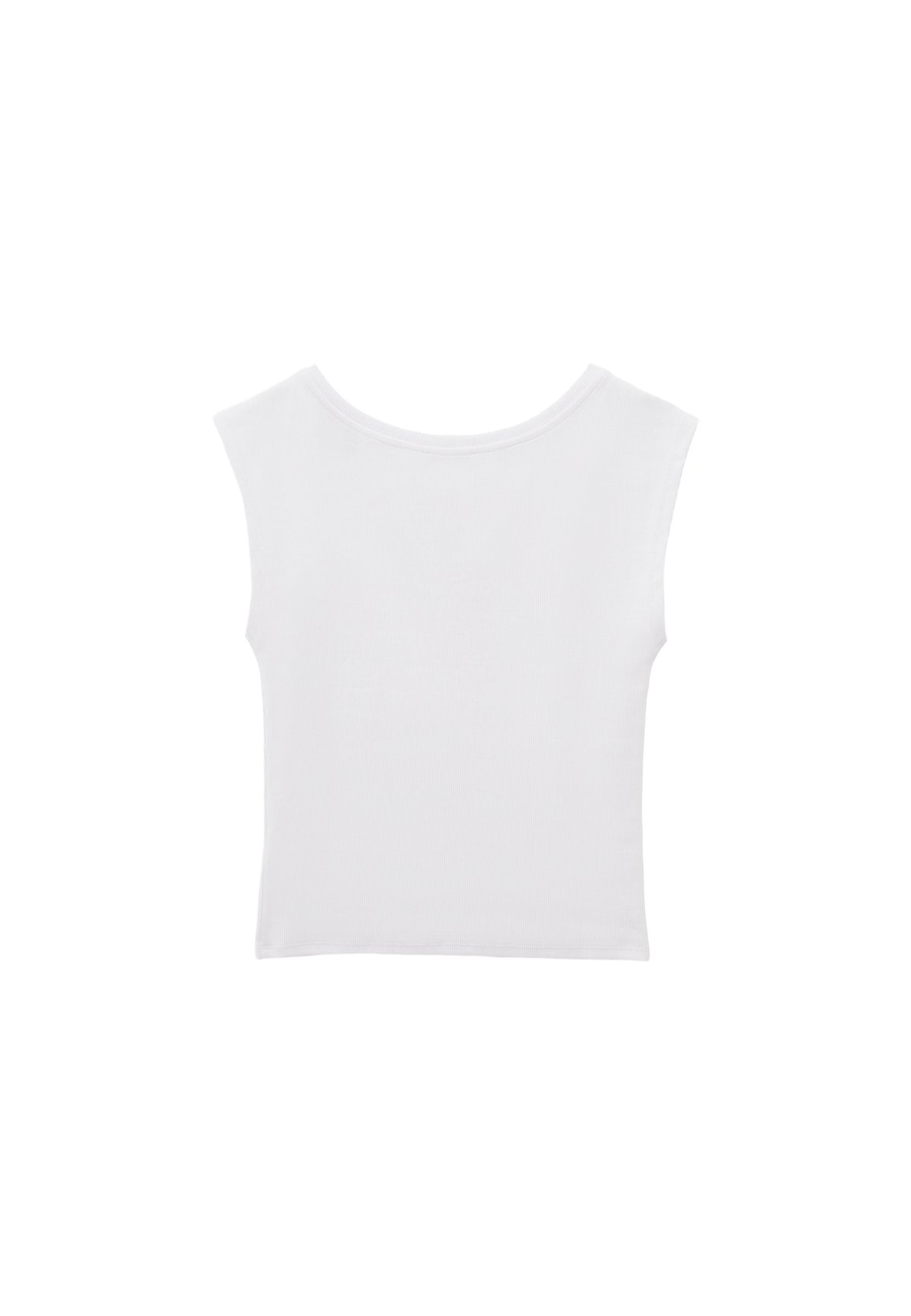 Boat Neck Short Sleeve T-Shirt - WHITE
