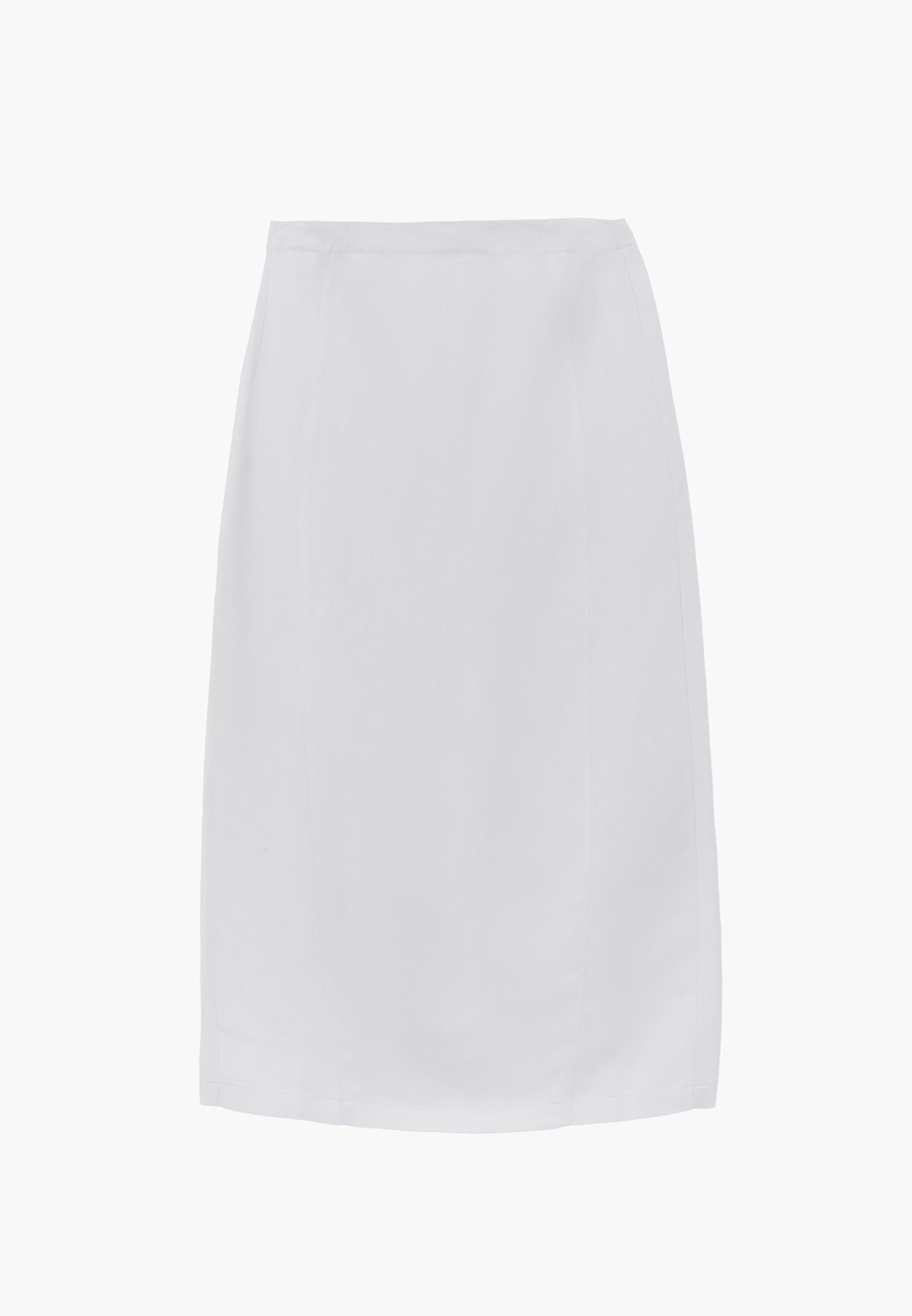 Maxi Skirt With Slit Detail - WHITE