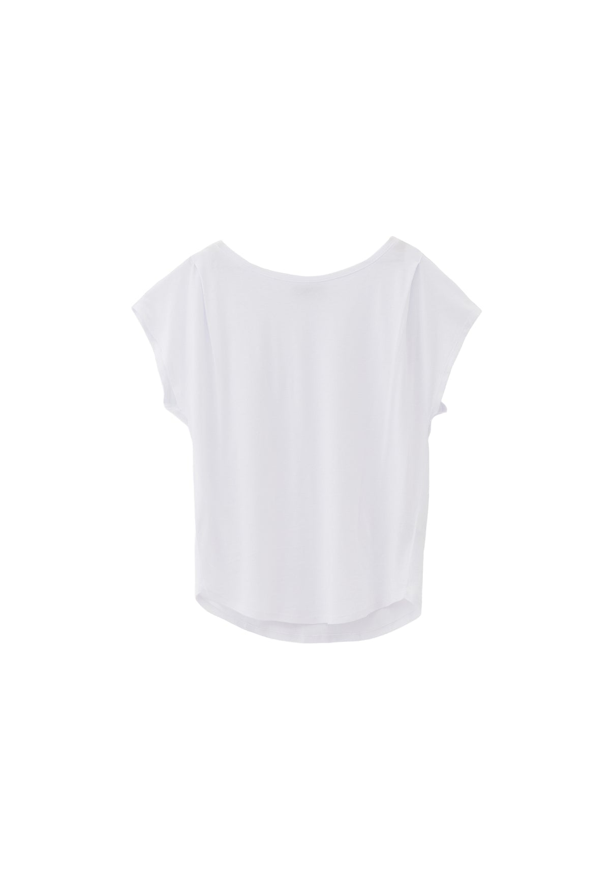 Boat Neck T-Shirt - WHITE