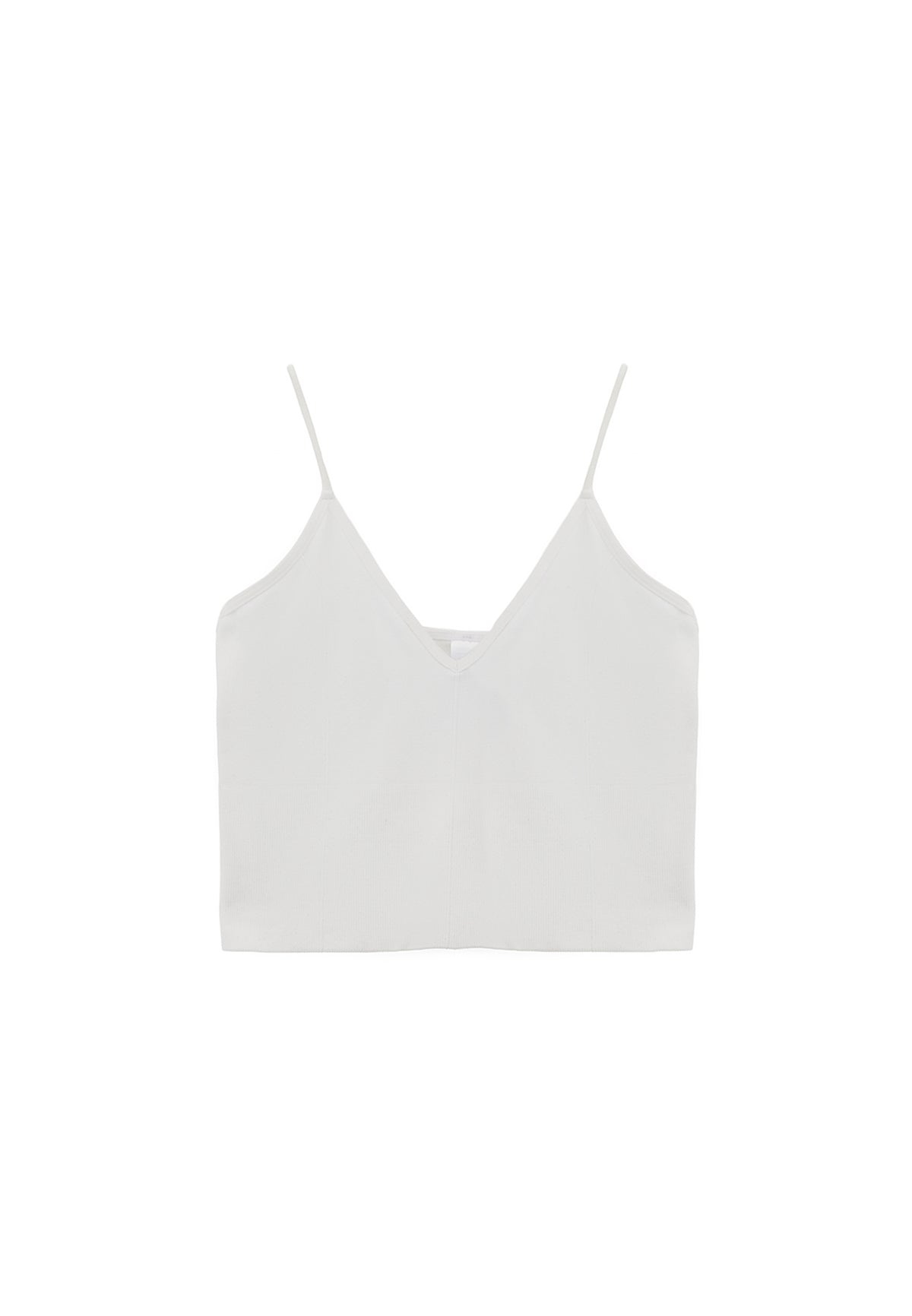 V Neck Tank Top - White