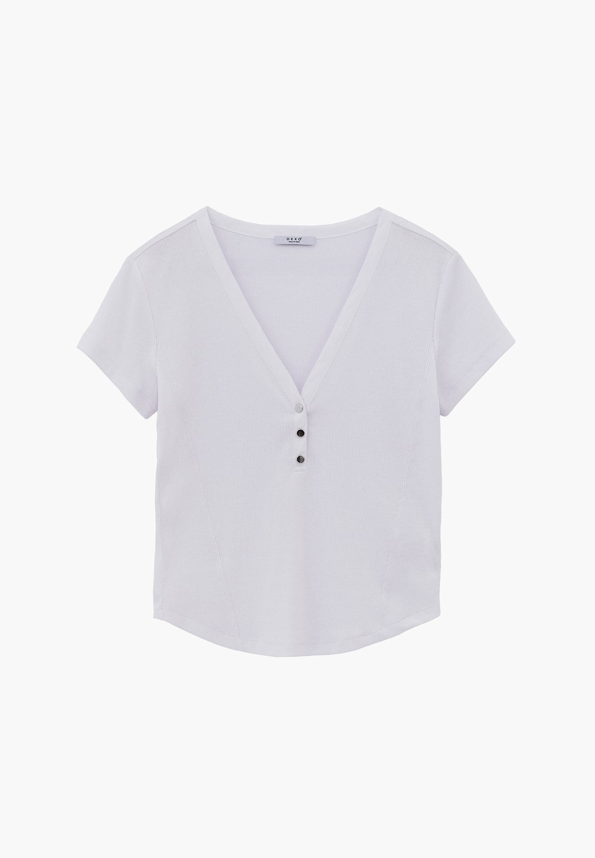 V Neck Slim Fit T-Shirt - White