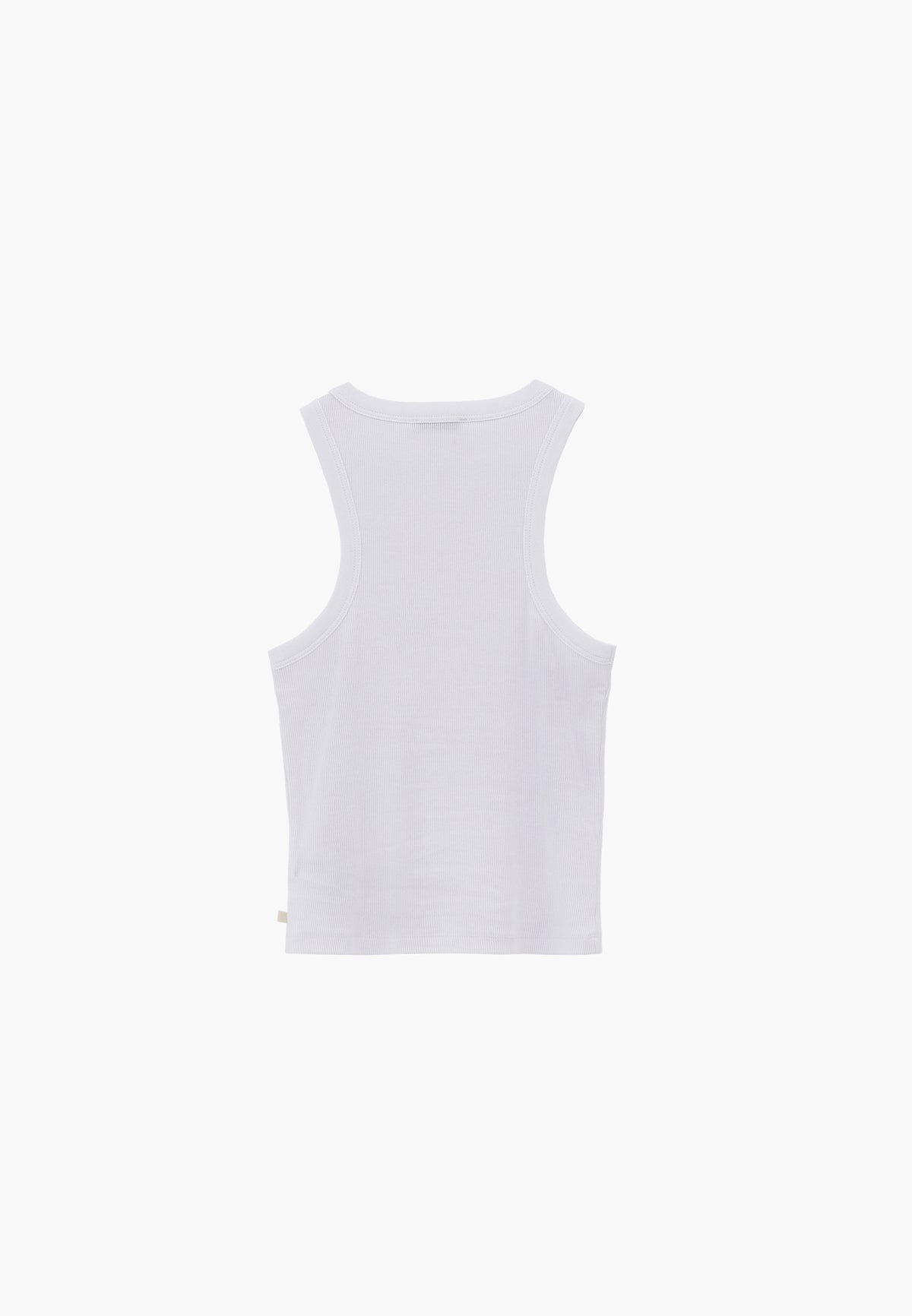 Bodycon Tank Top With Stone Detail - White