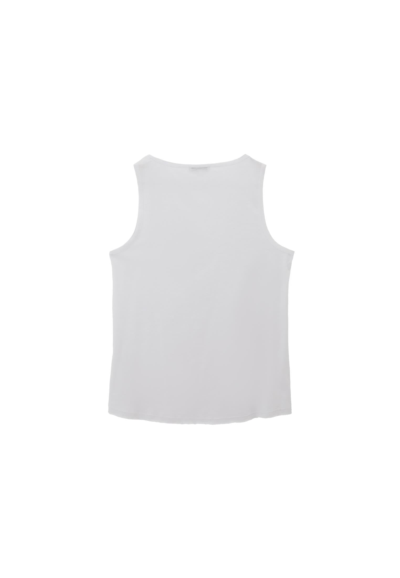 Tank Top With Modal Content - WHITE