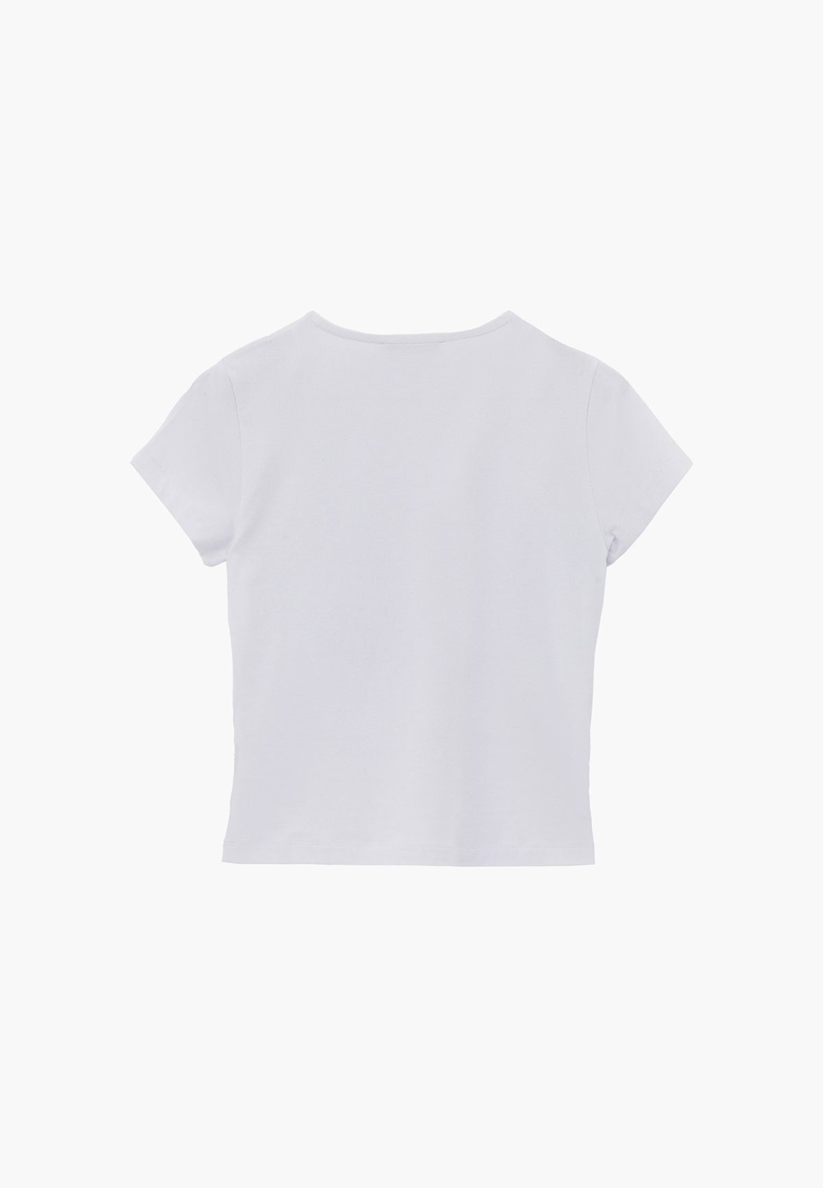 Bodycon T-Shirt Crew Neck - White