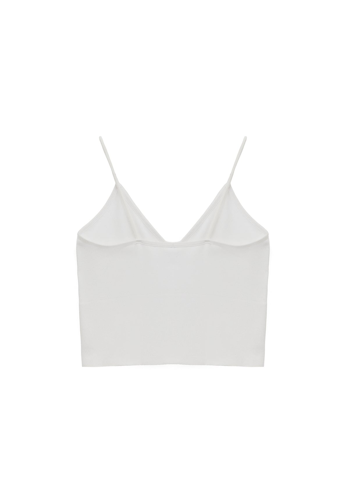 V Neck Tank Top - White