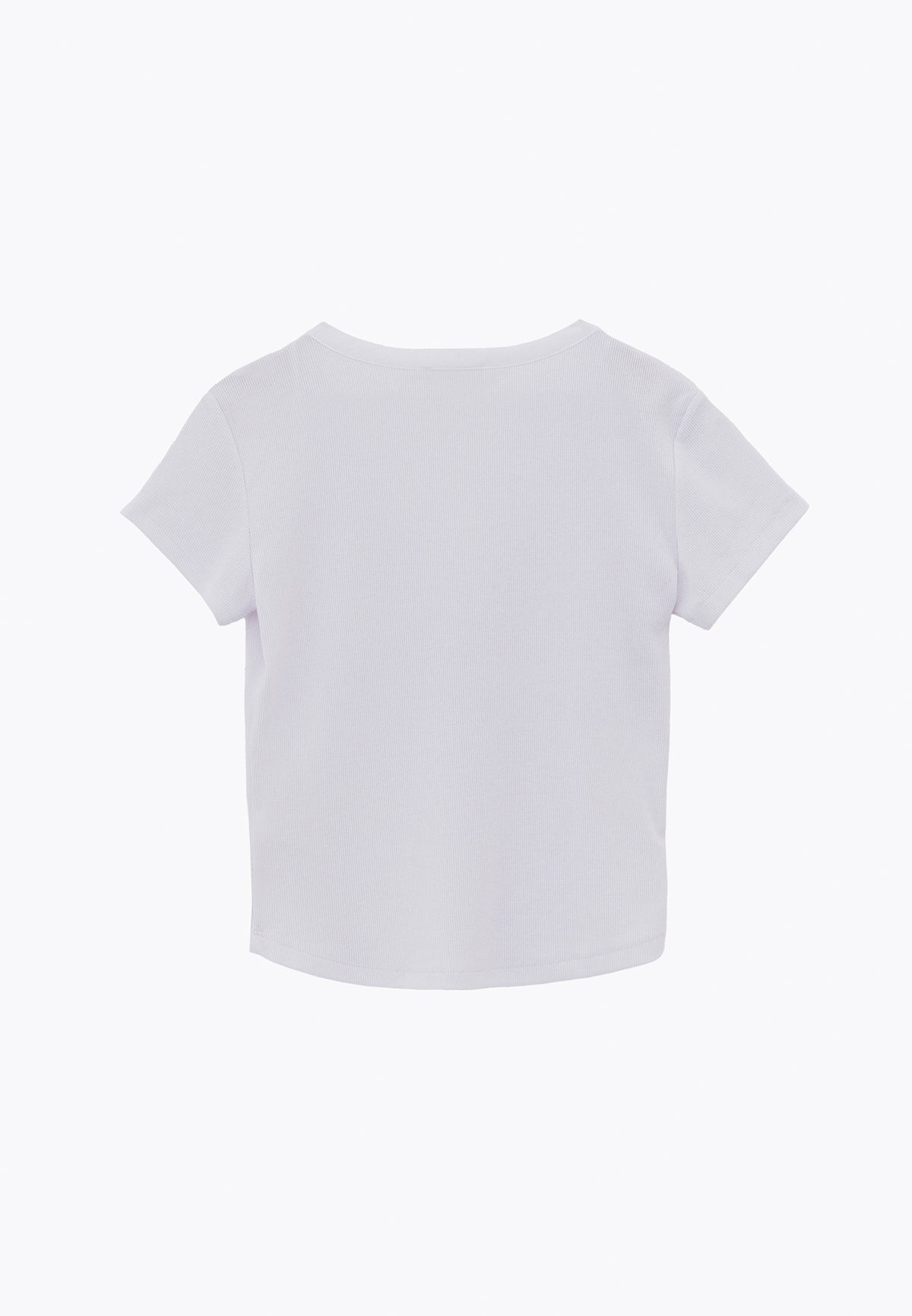 V Neck Slim Fit T-Shirt - White