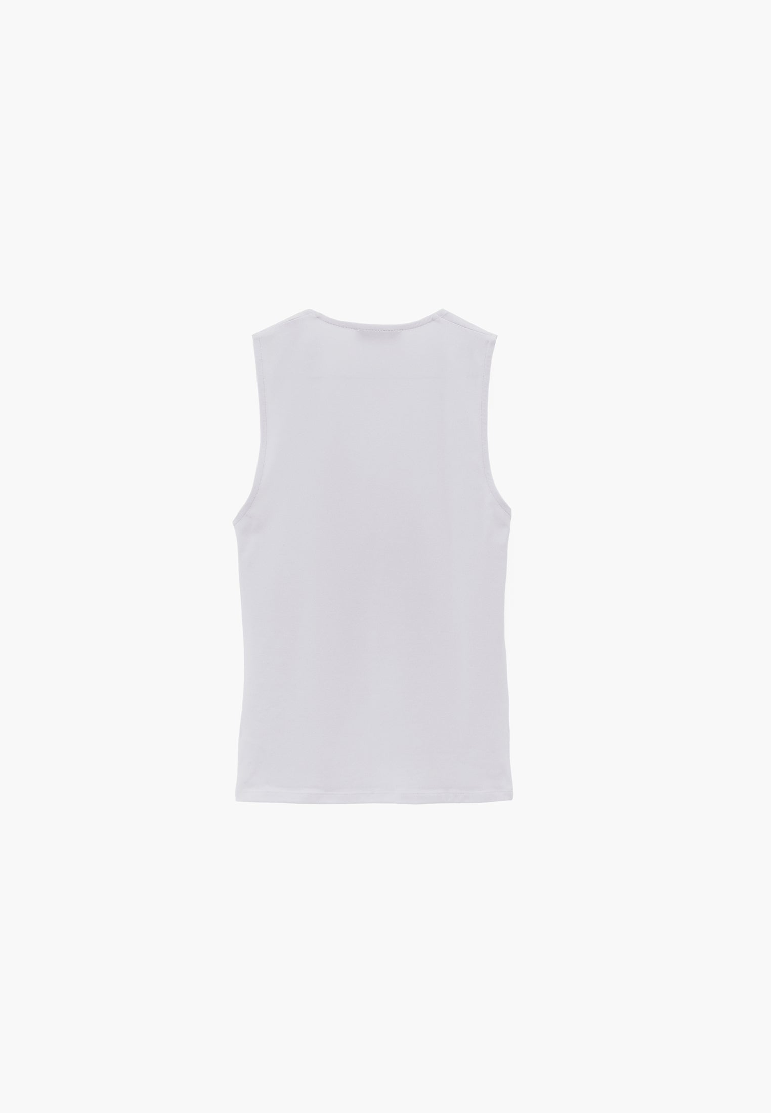 Square Neck Bodycon Standard Tank Top - WHITE