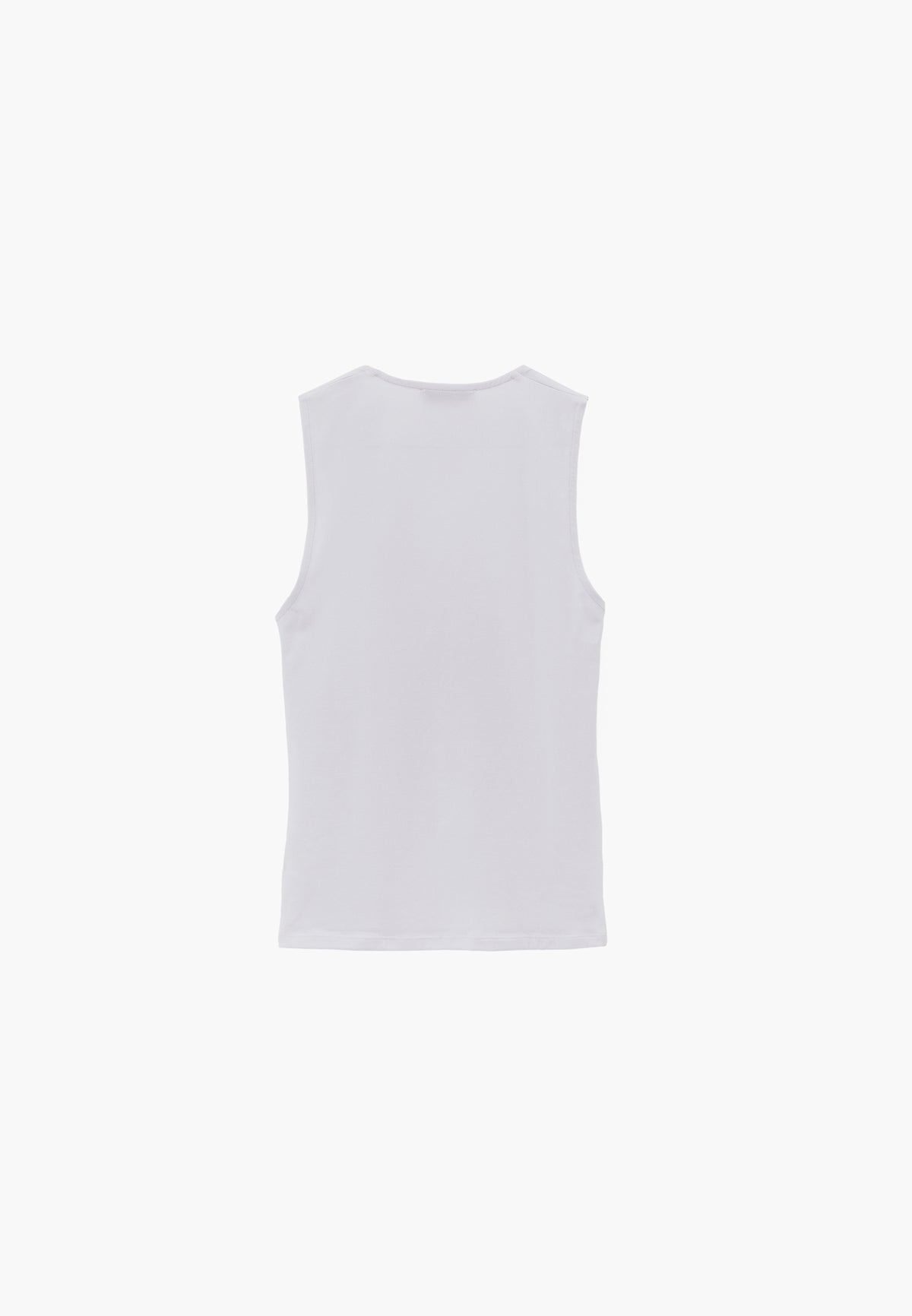 Square Neck Bodycon Standard Tank Top - WHITE