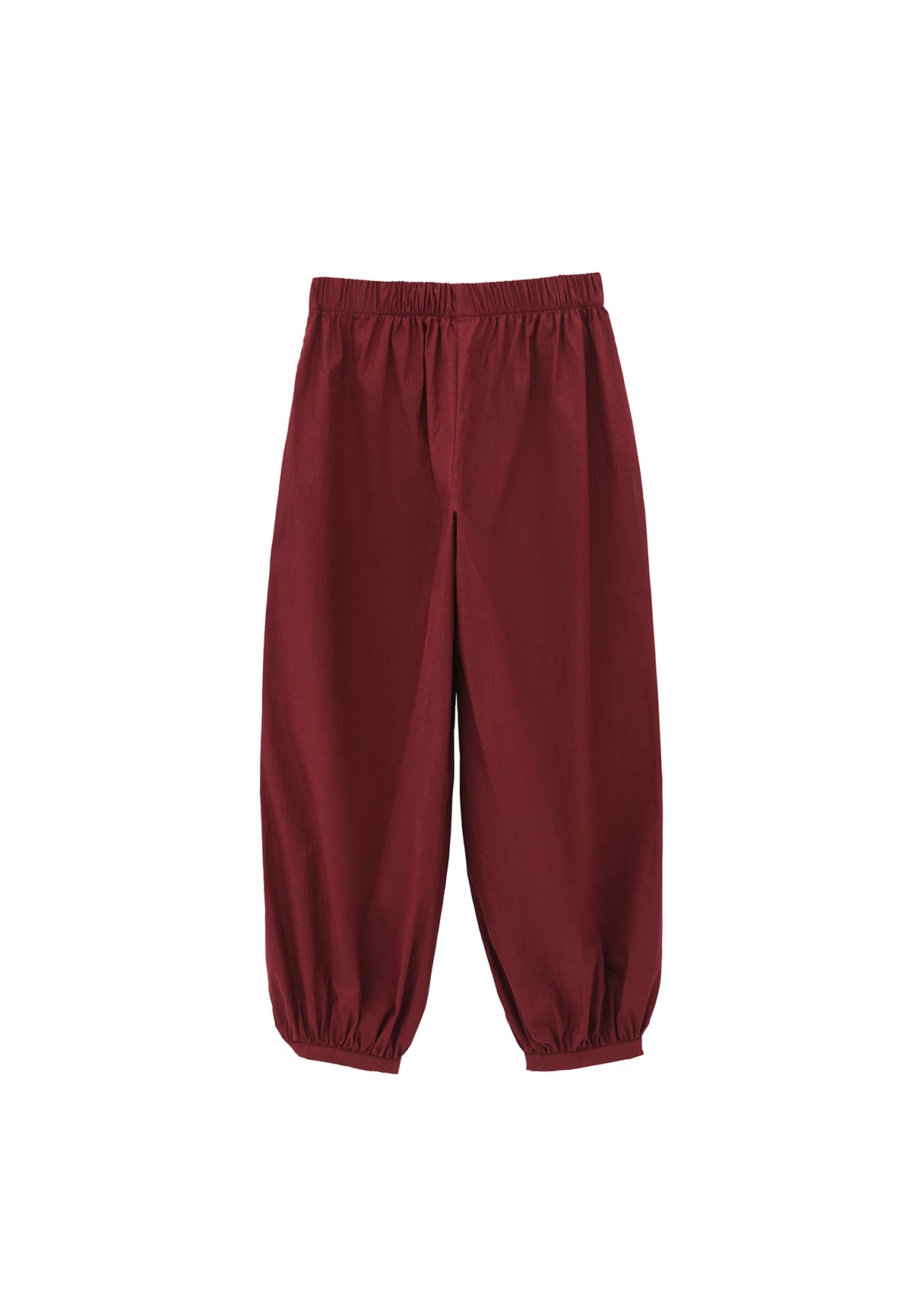 Jogger High Waist Long Trousers - Burgundy