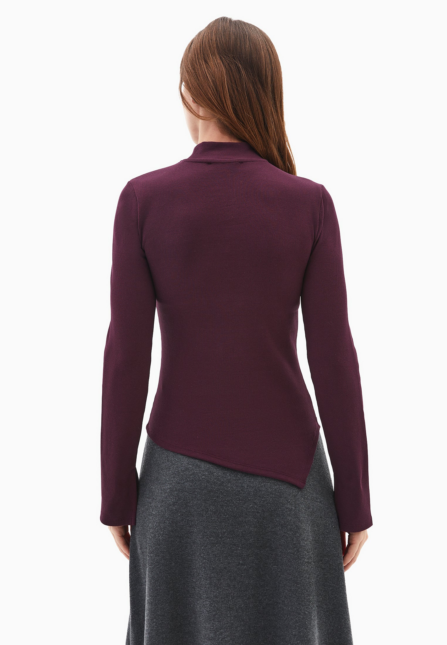 Cut out detail long sleeve t-shirt - WINETASTING