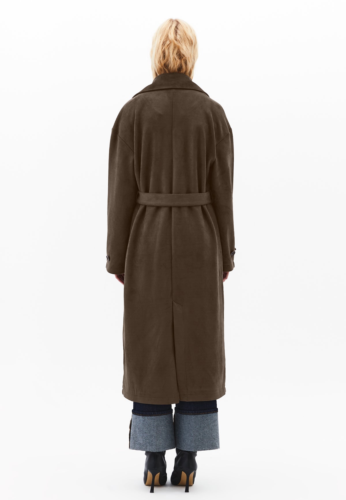 Suede Trenchcoat - Brown