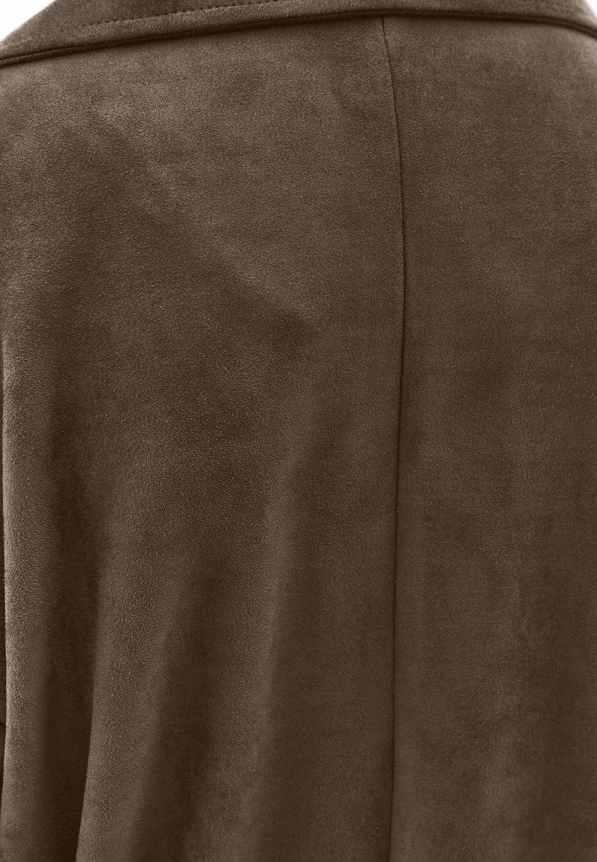 Suede Trenchcoat - Brown