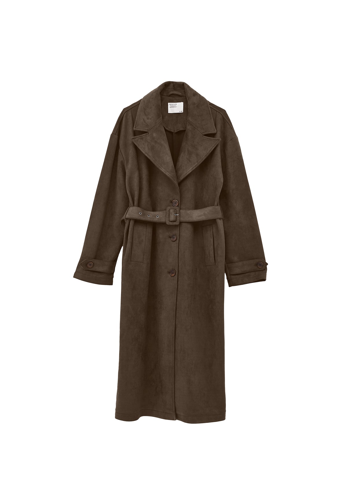 Suede Trenchcoat - Brown