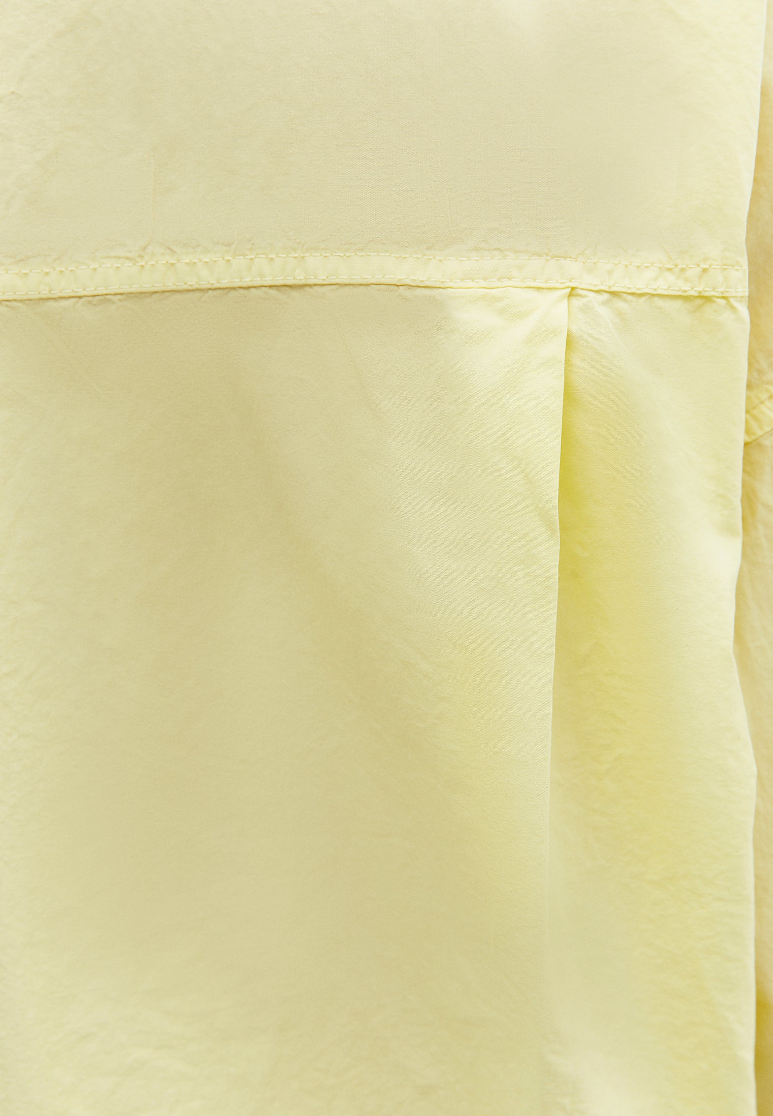 Oversized Long-Sleeve Shirt with Pocket Detail - YELLOW PEAR