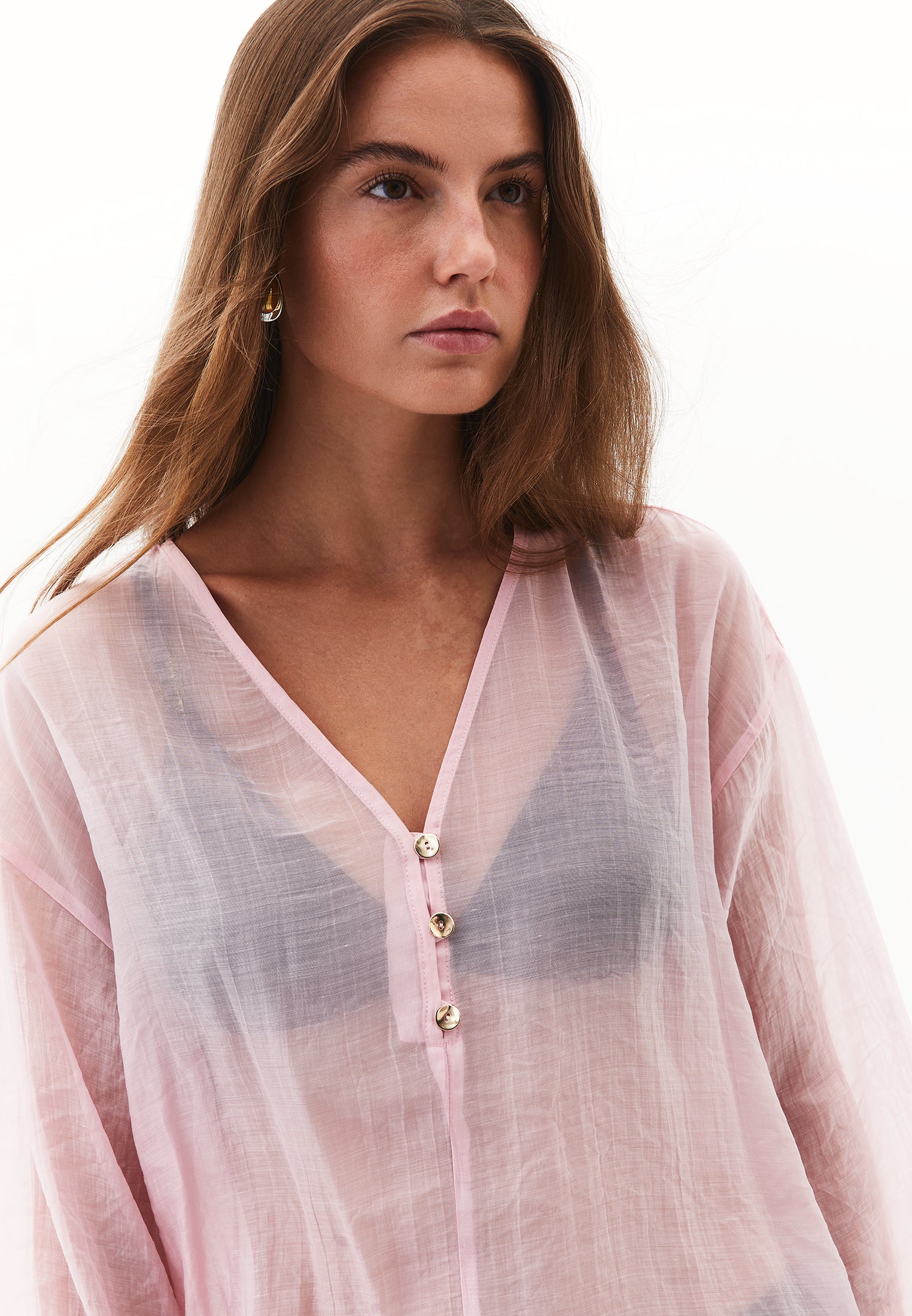 Button detailed tunic blouse - ZEPHYR