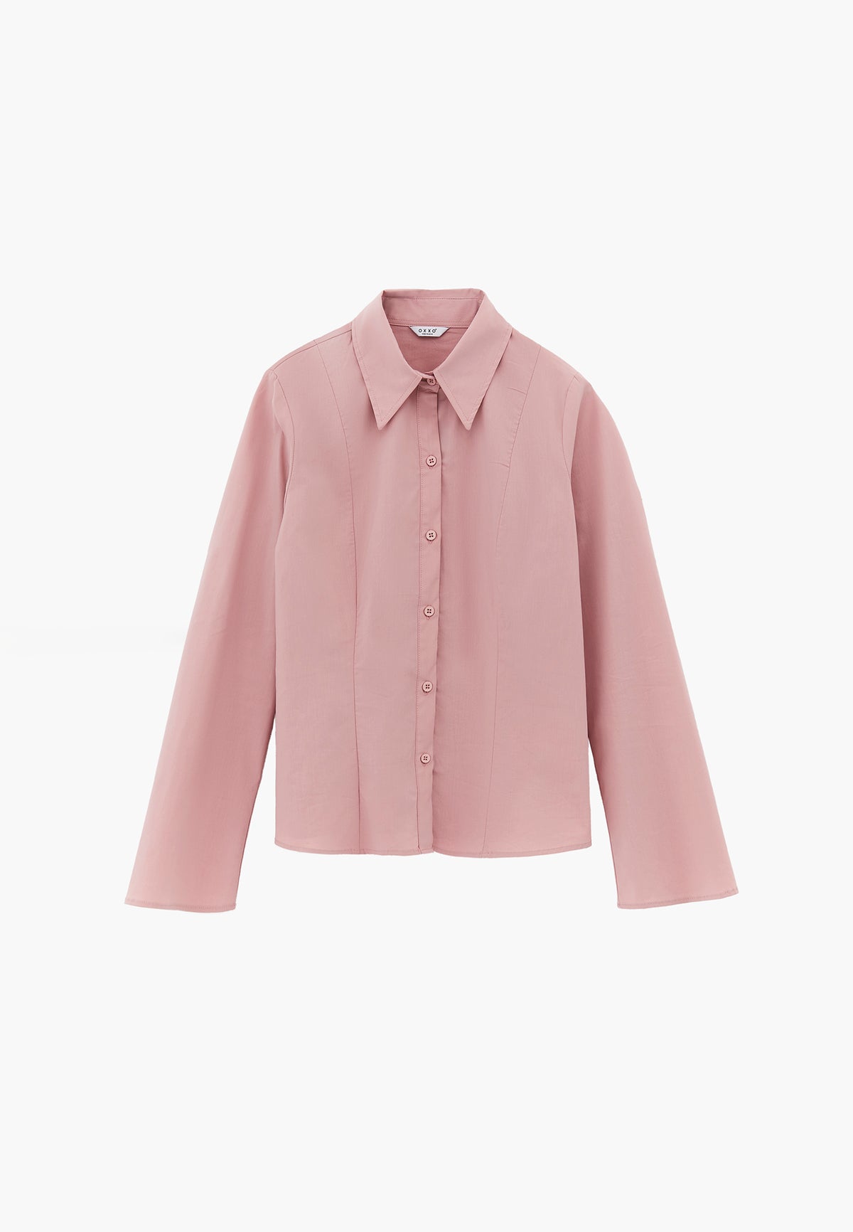 Buttoned Long Sleeve Shirt - Pink