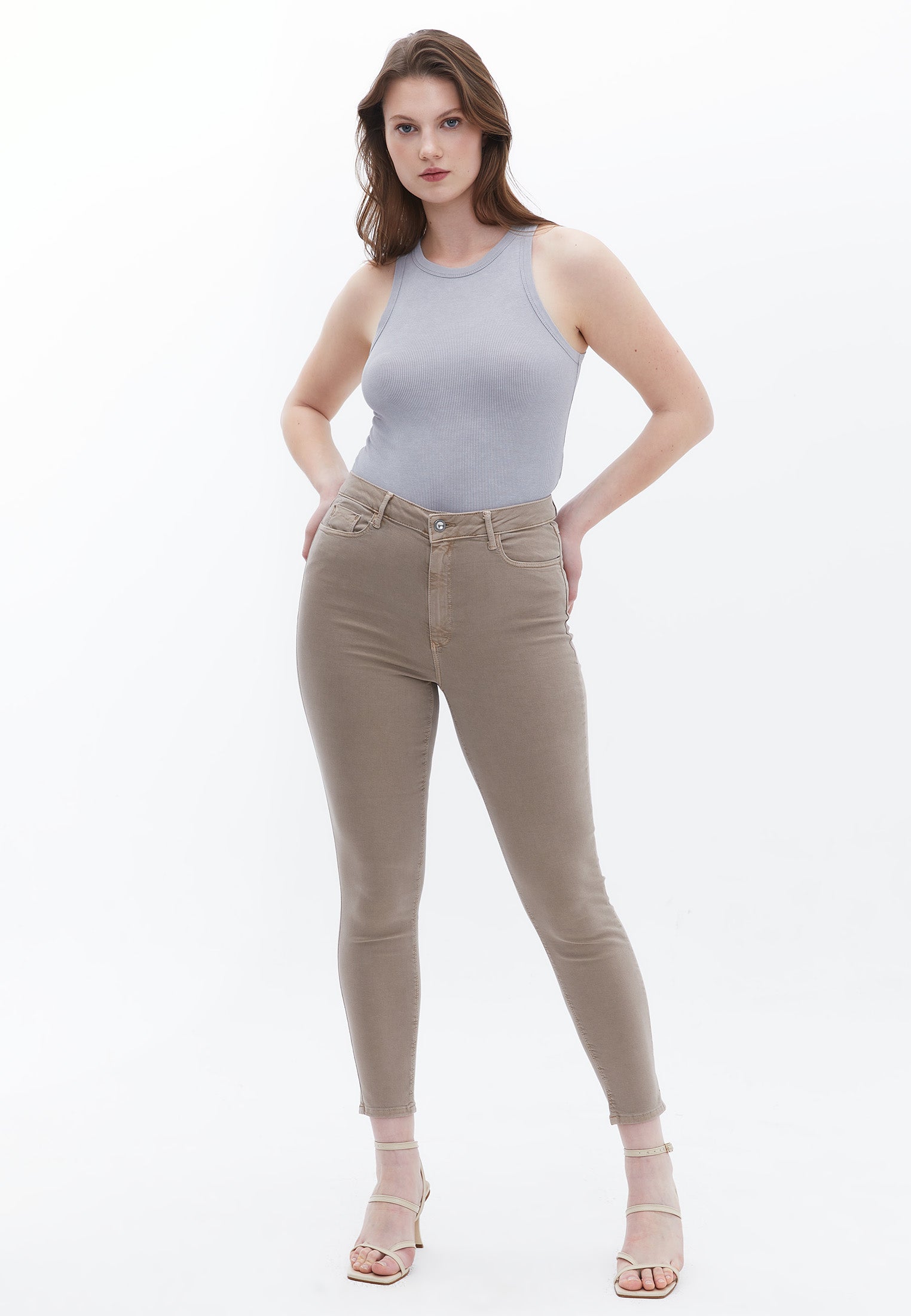 Curvy Skinny Denim Pants - ANTIK MOUNTAIN TRAIL
