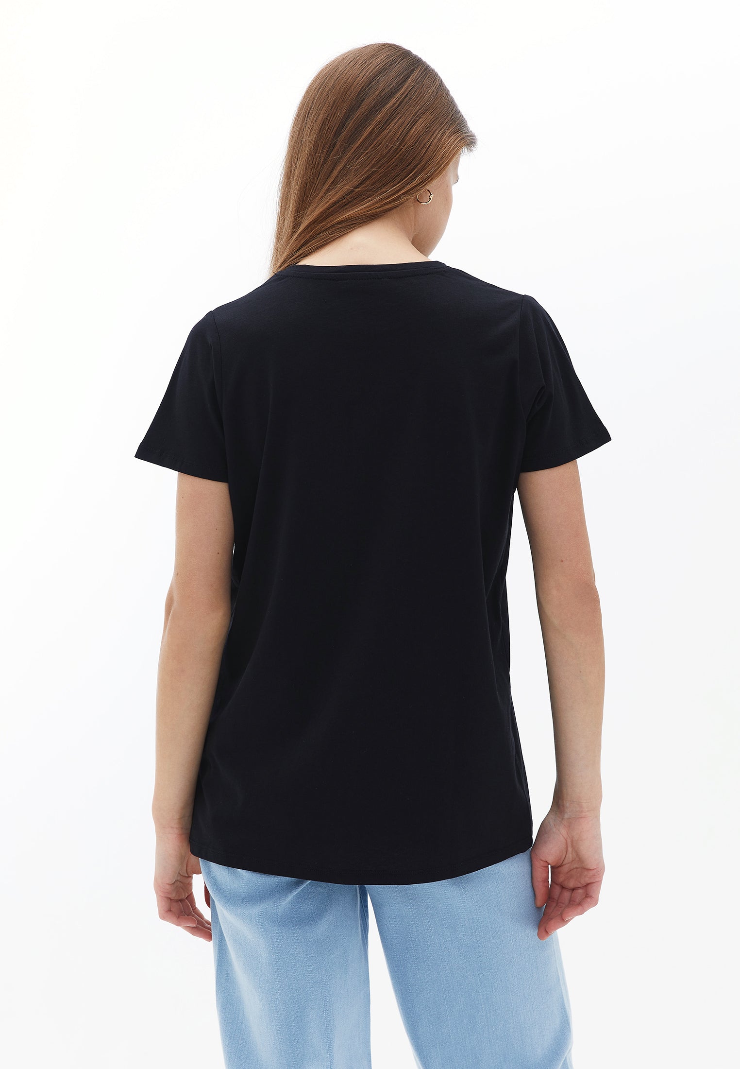 Oversize Tshirt with Cut-out Detail - BLACK