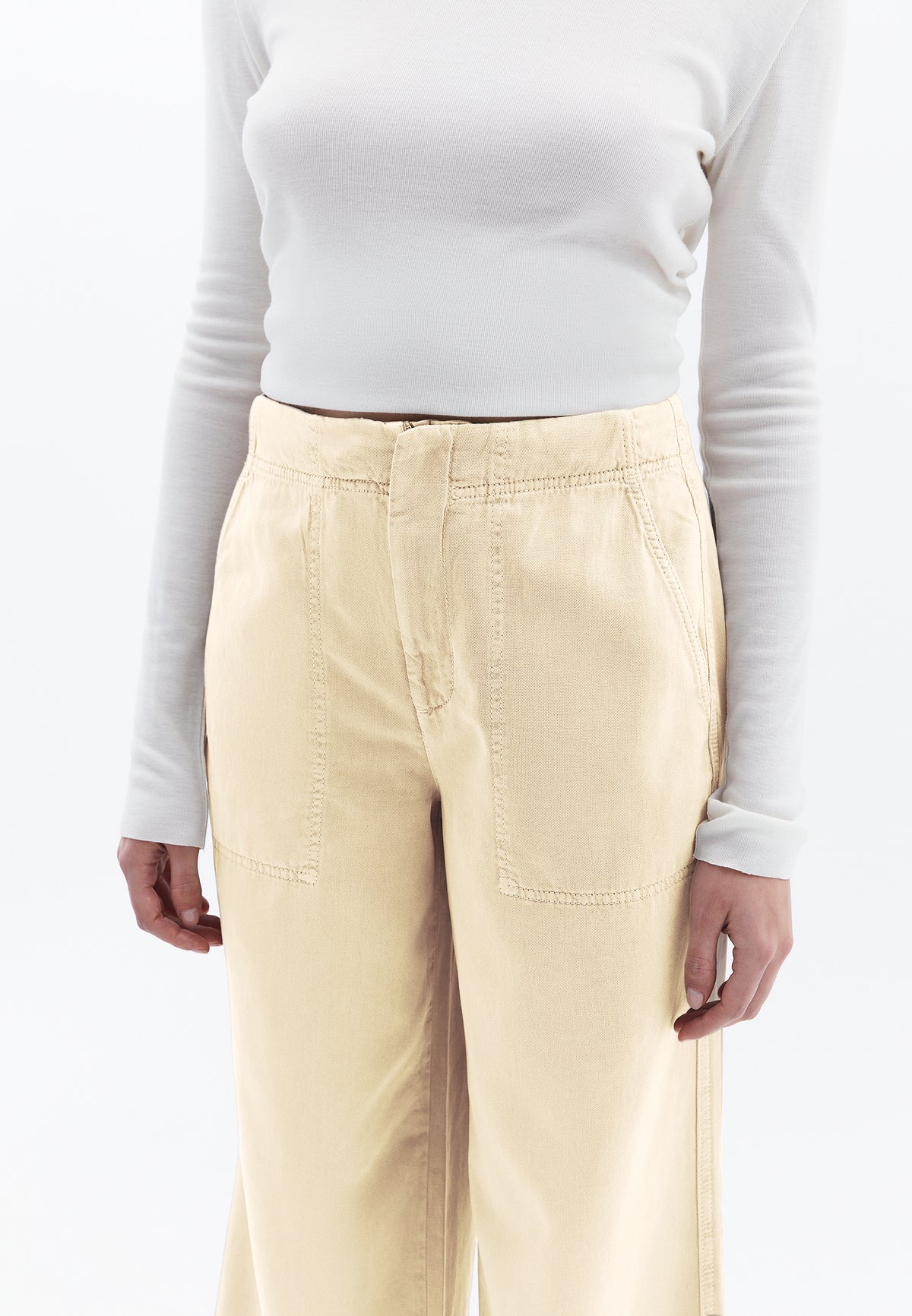 Wide Leg Trousers - Yellow
