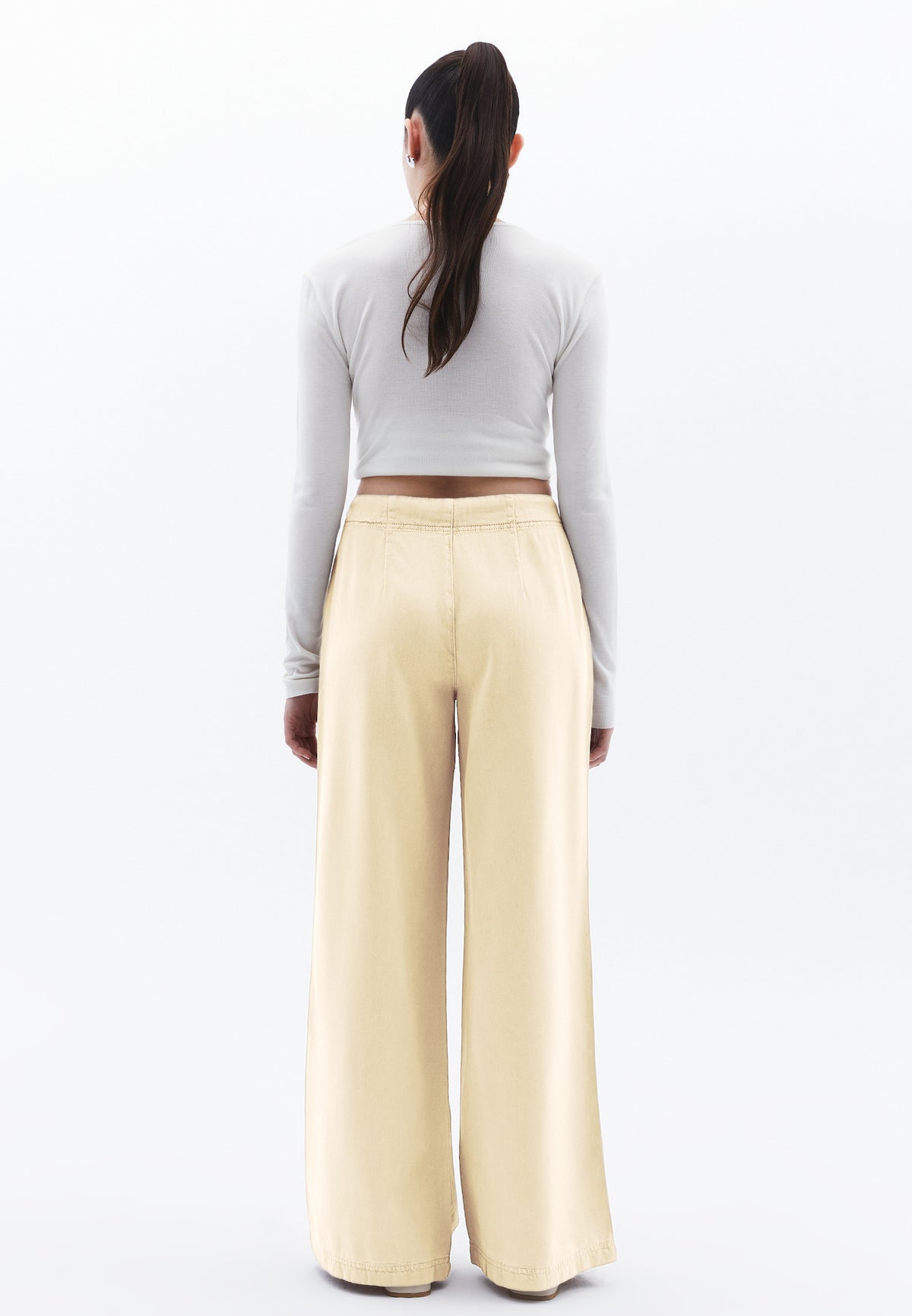Wide Leg Trousers - Yellow
