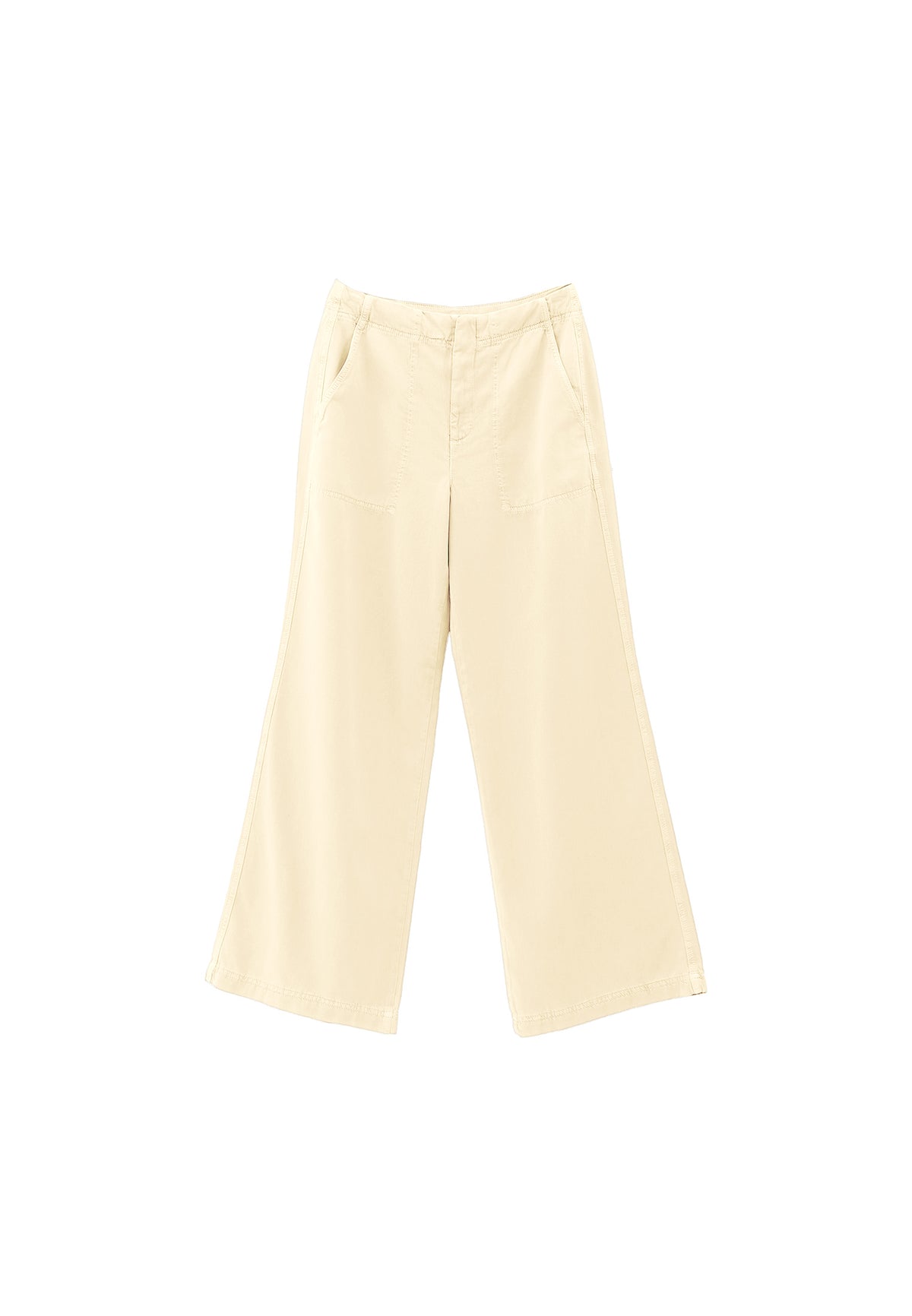 Wide Leg Trousers - Yellow