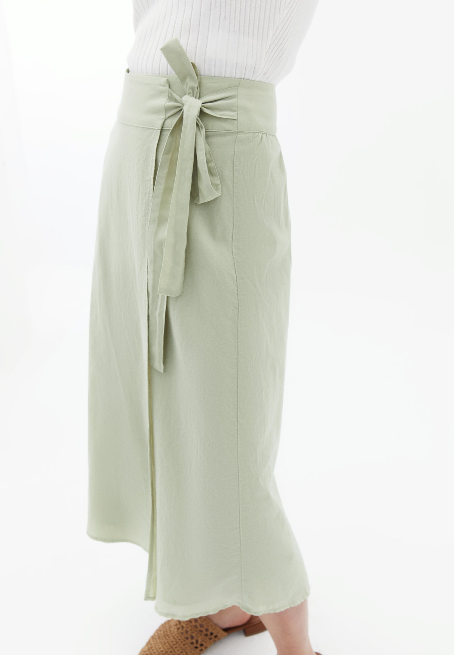 High Rise Midi Skirt - LINT