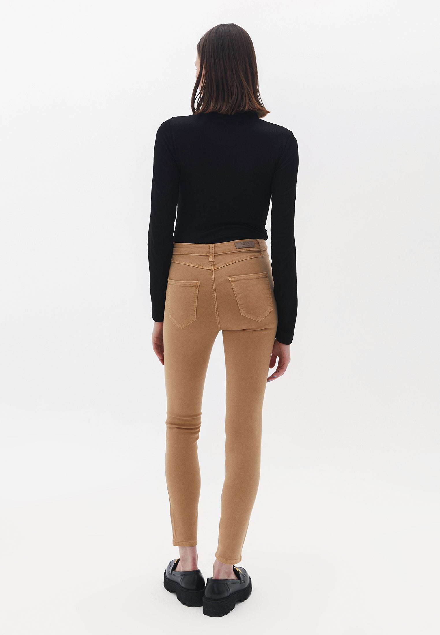 High Rise Skinny Fit Pants - ANTIK TIGER S EYE