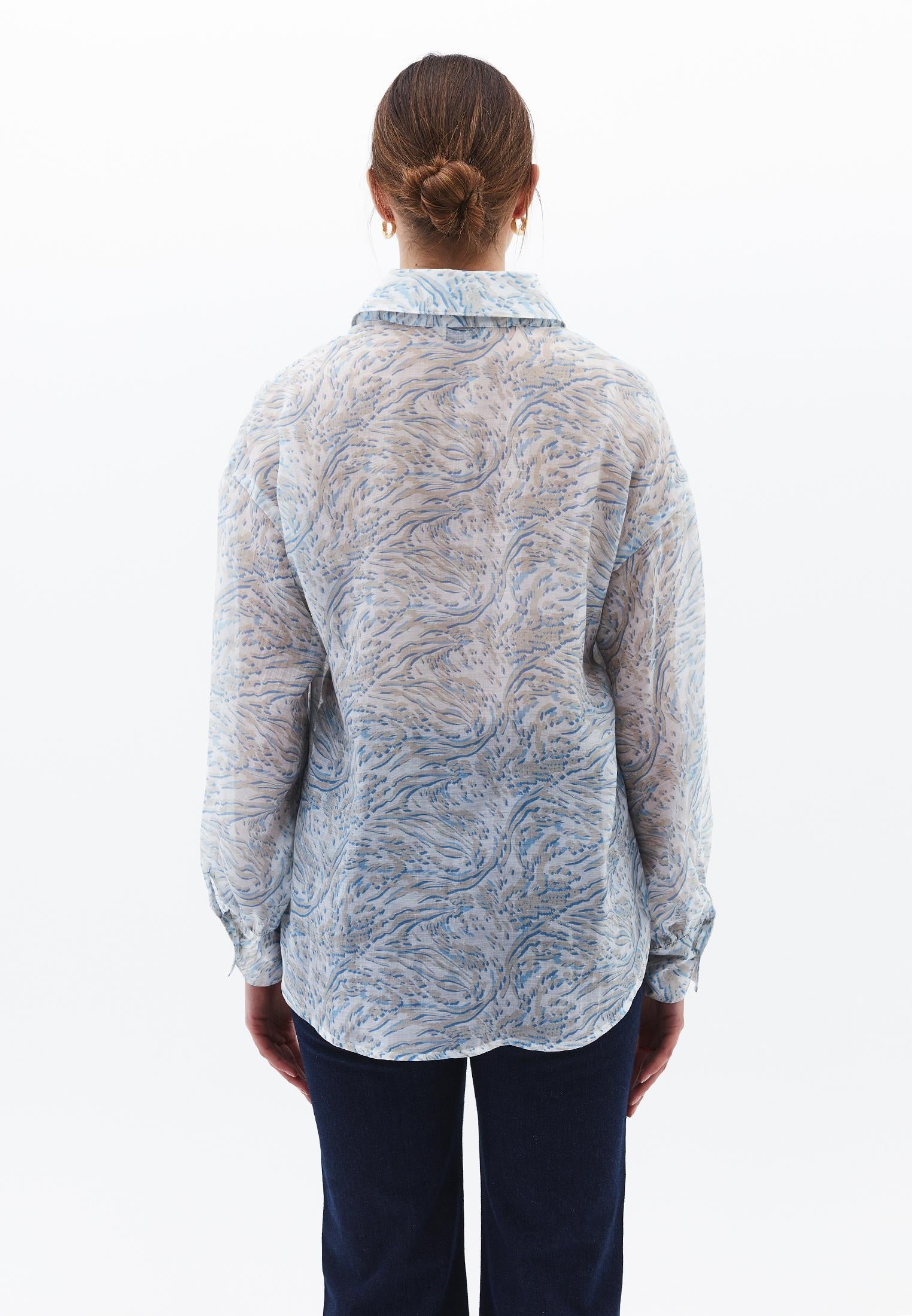 Button Detailed Shirt - ABSTRACT COMB