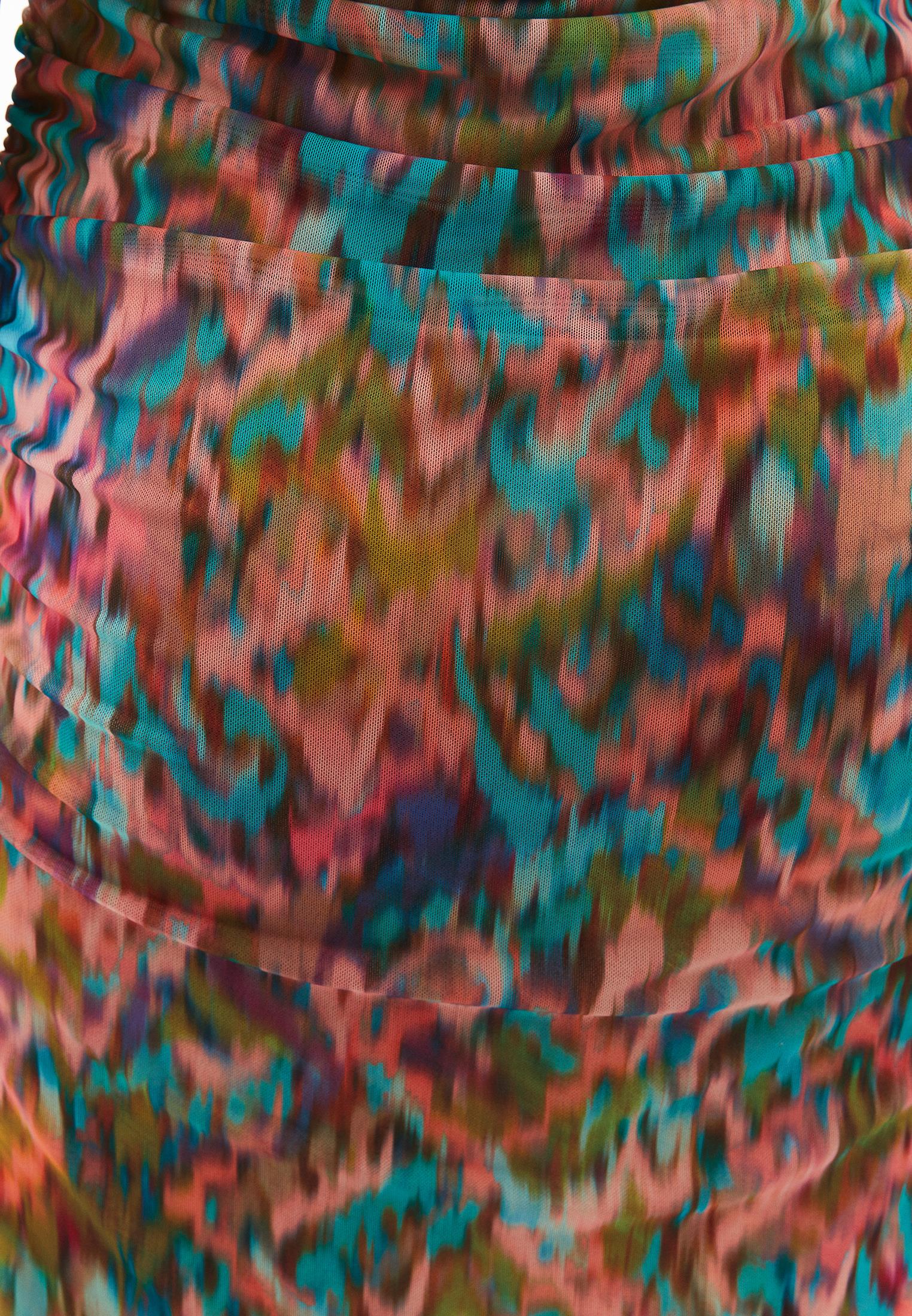 Asymmetric Midi Dress - ABSTRACT COMB