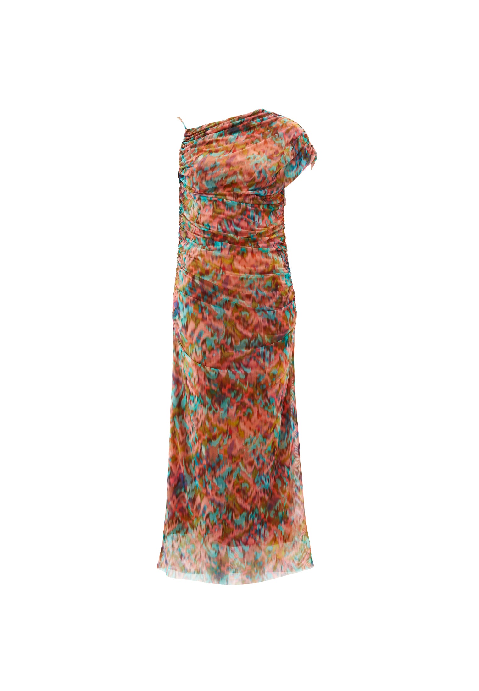 Asymmetric Midi Dress - ABSTRACT COMB