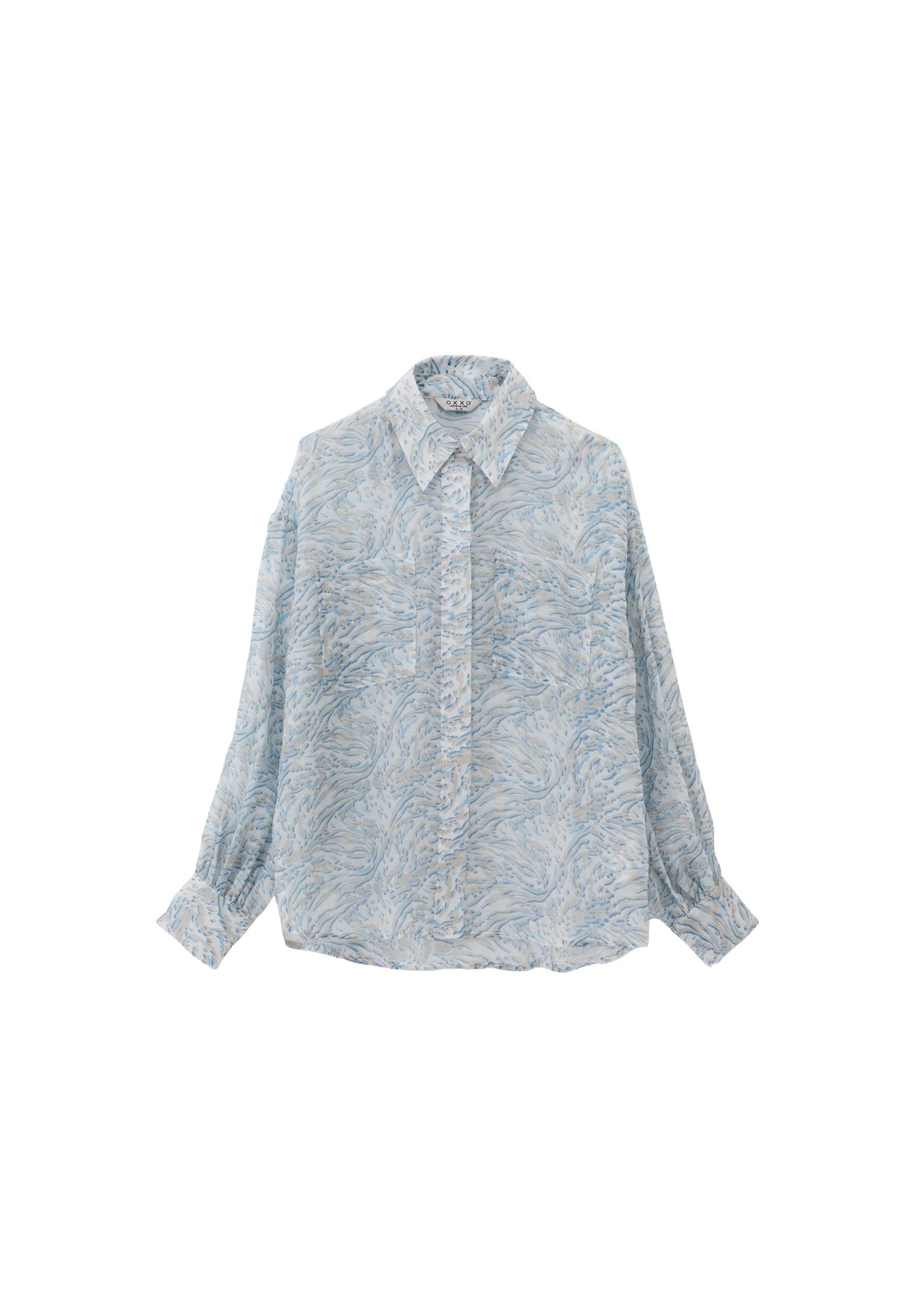 Button Detailed Shirt - ABSTRACT COMB