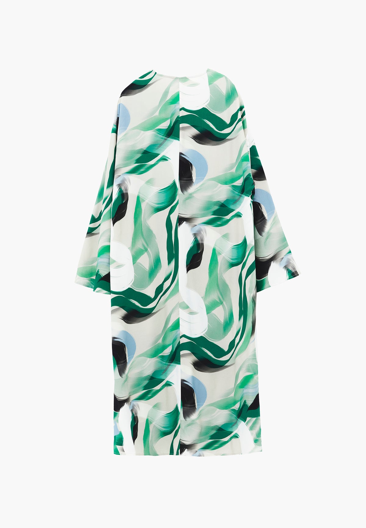 Oversize Long Button Detailed Kimono - Mix Color
