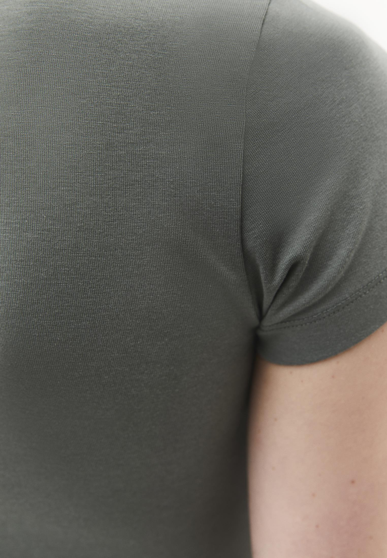 Bodycon T-Shirt Crew Neck - AGAVE GREEN