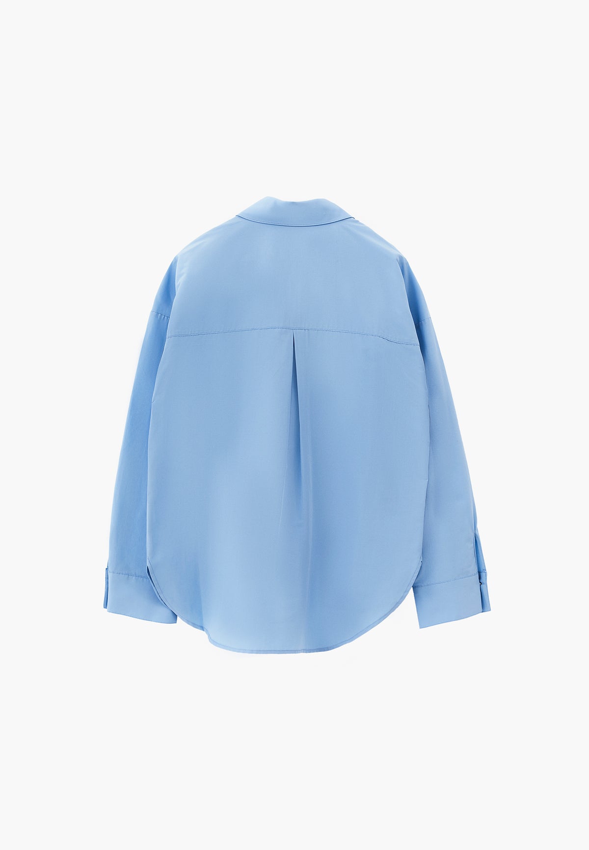Loose Fit Long Sleeve Shirt With Button Details - Blue
