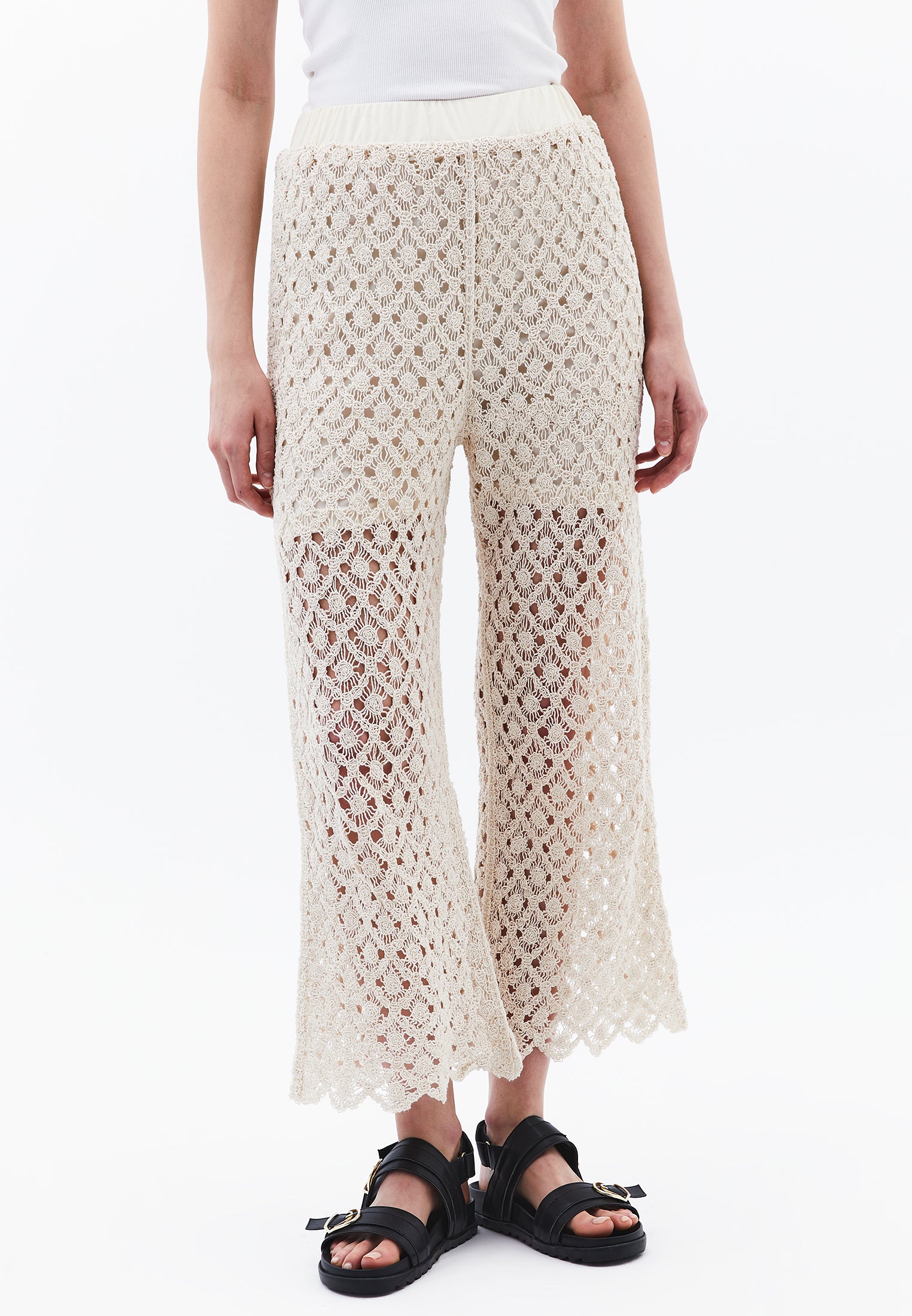 Straight Leg Pants - ALMOND MILK