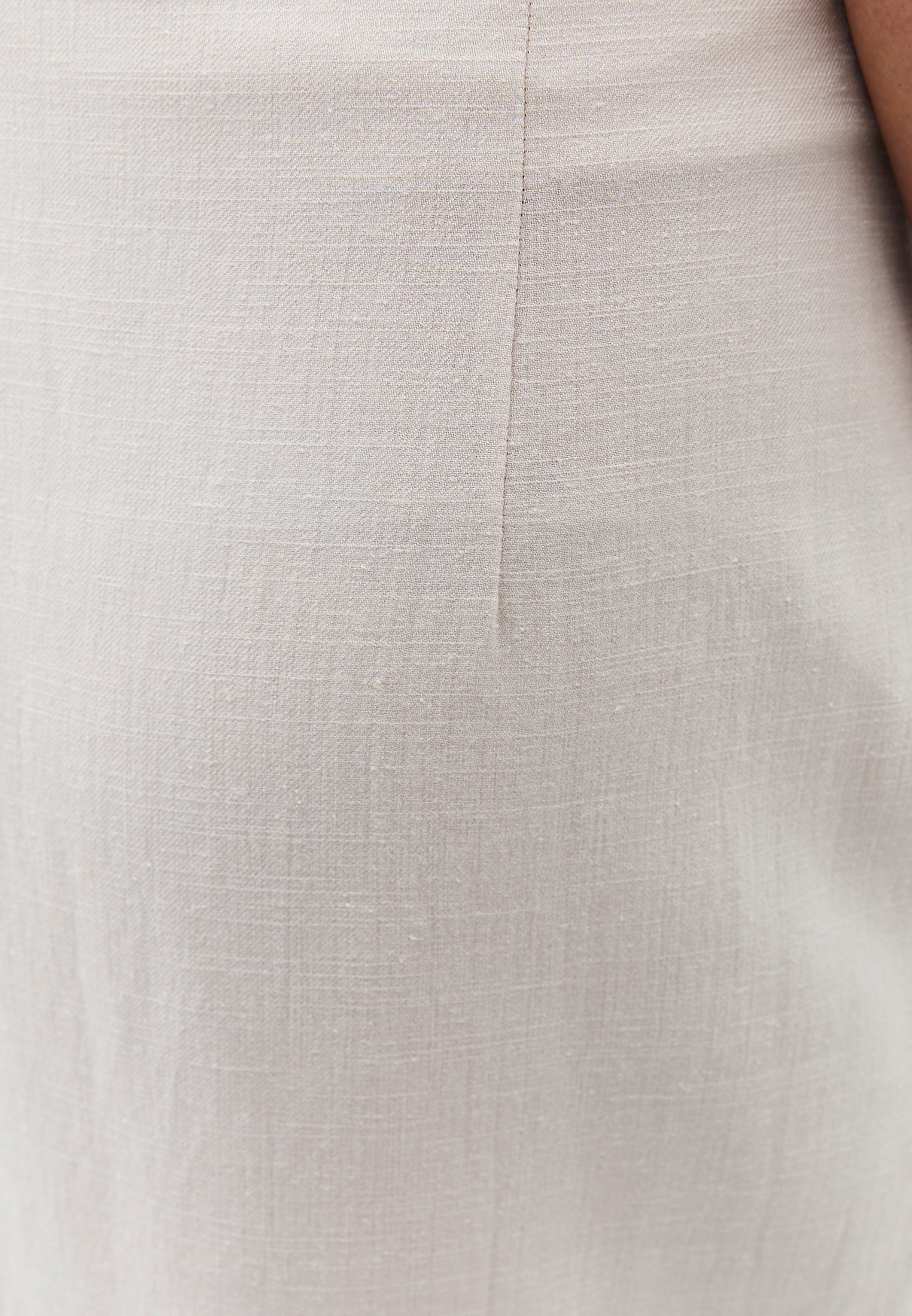 Long Belted A-Line Skirt - ALMOND MILK