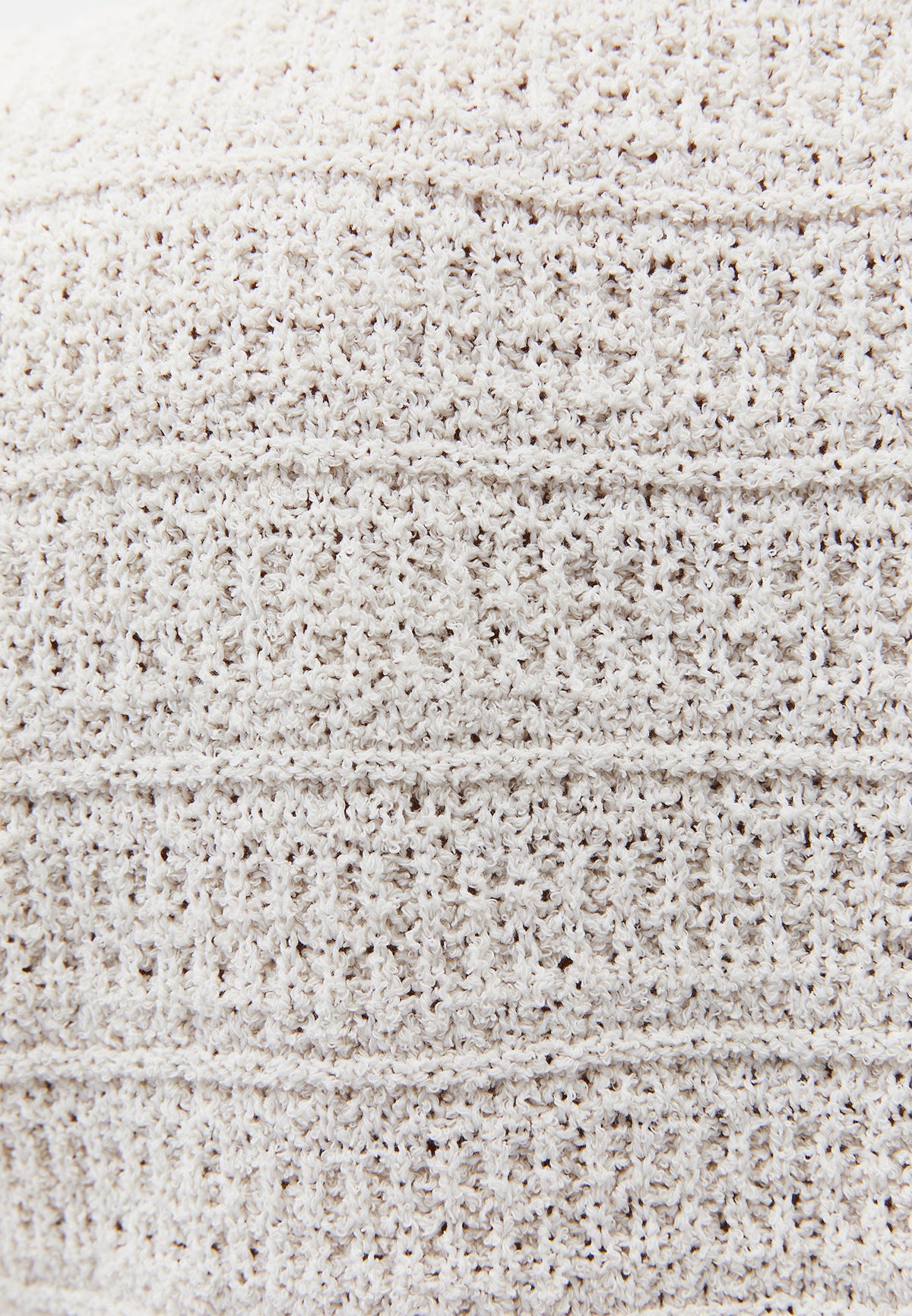 Boucle Loose Fit Crop Vest - Cream