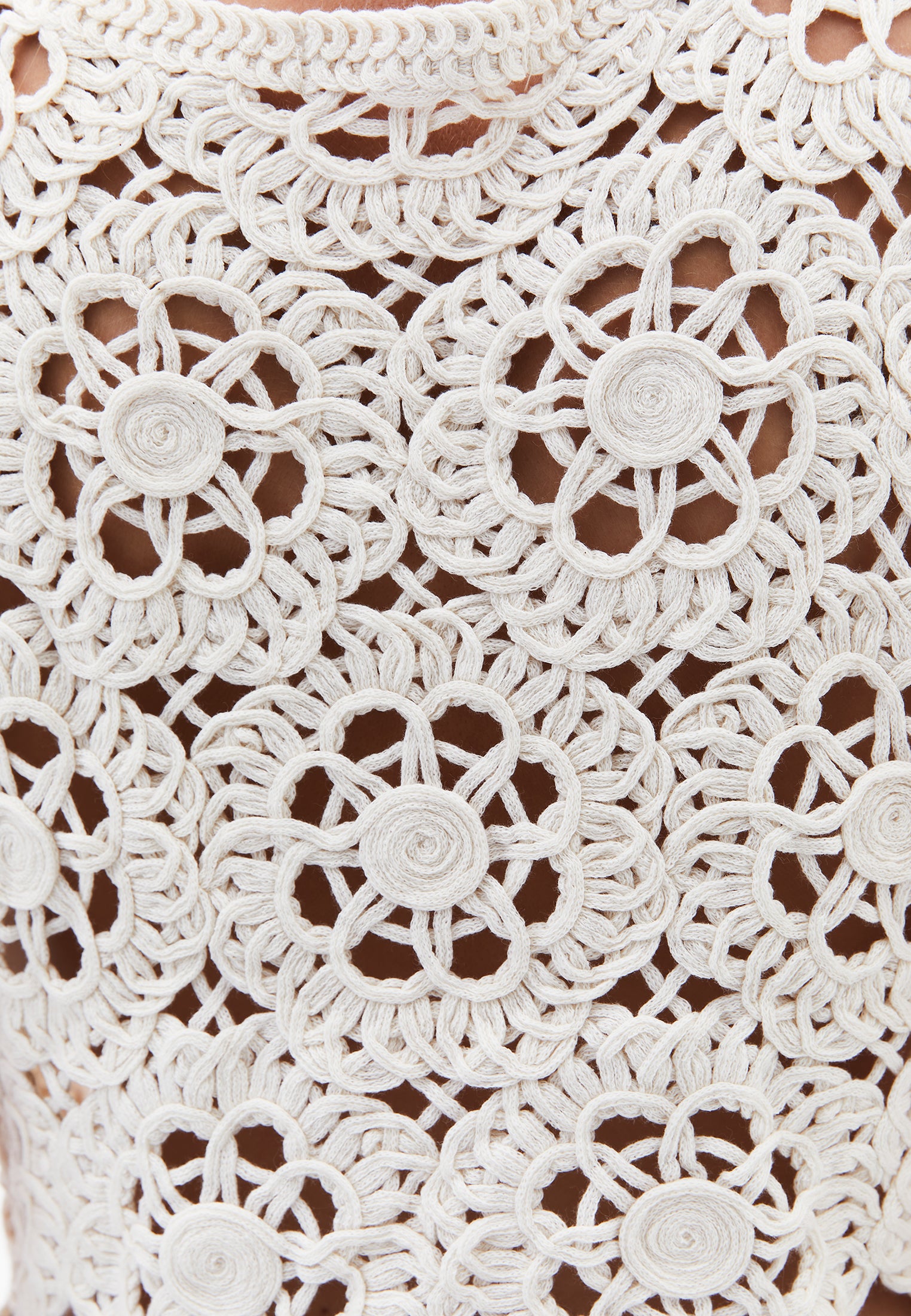 Sleeveless Blouse With Crew Neck - ALMOND MILK