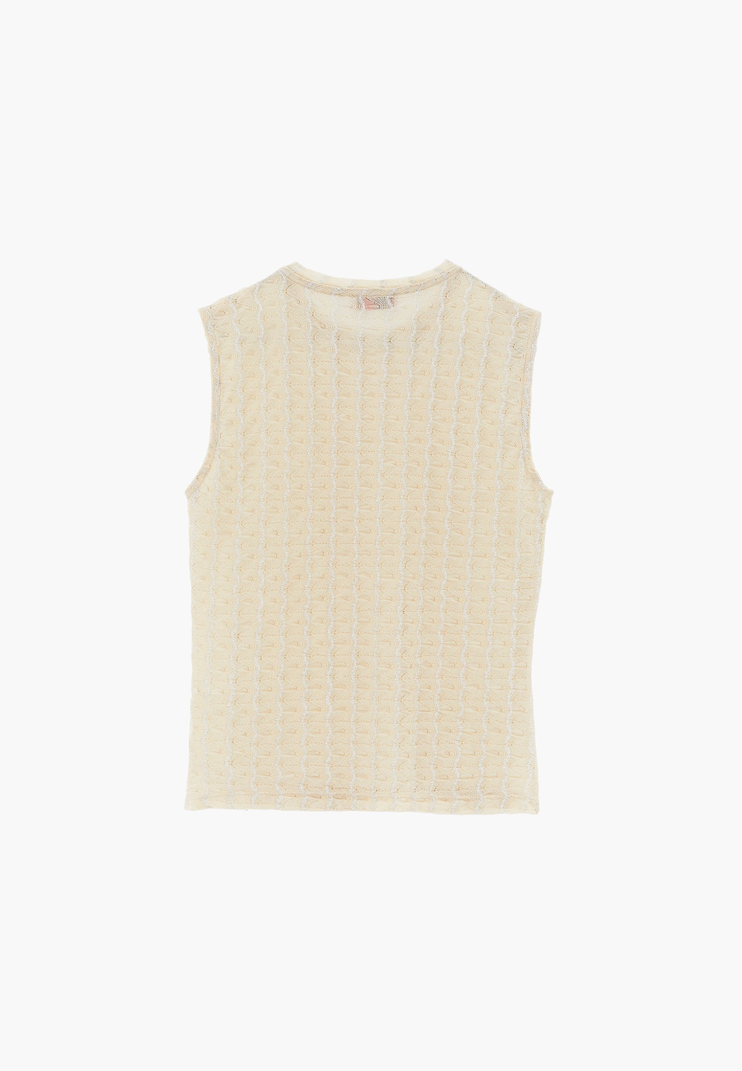 Fitted Tank Top With Buckle Detail - ALMOND MILK